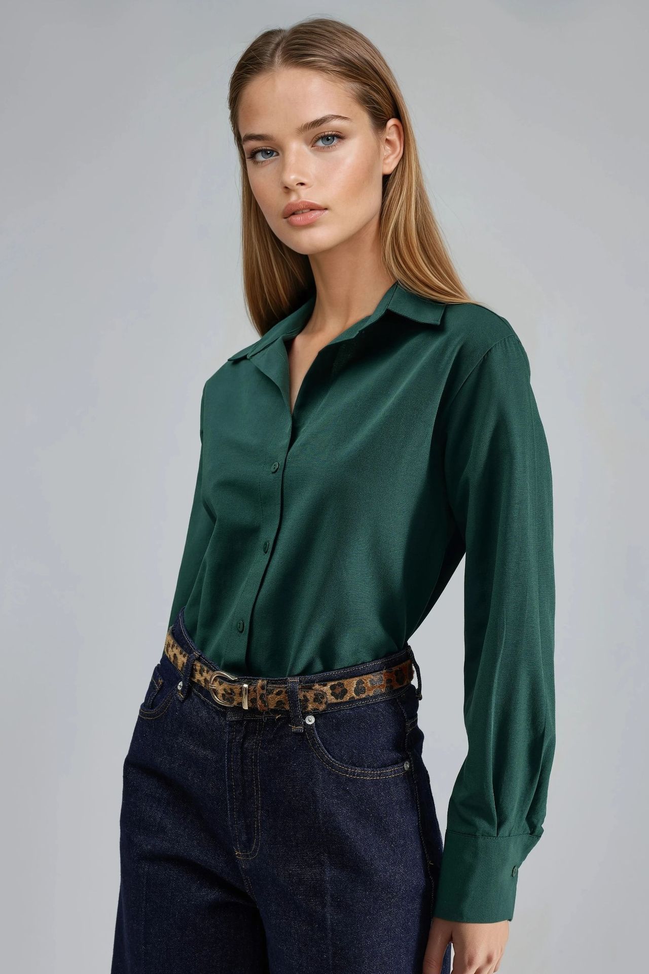 BUSEM Button-Up Relaxed Fit Shirt 1