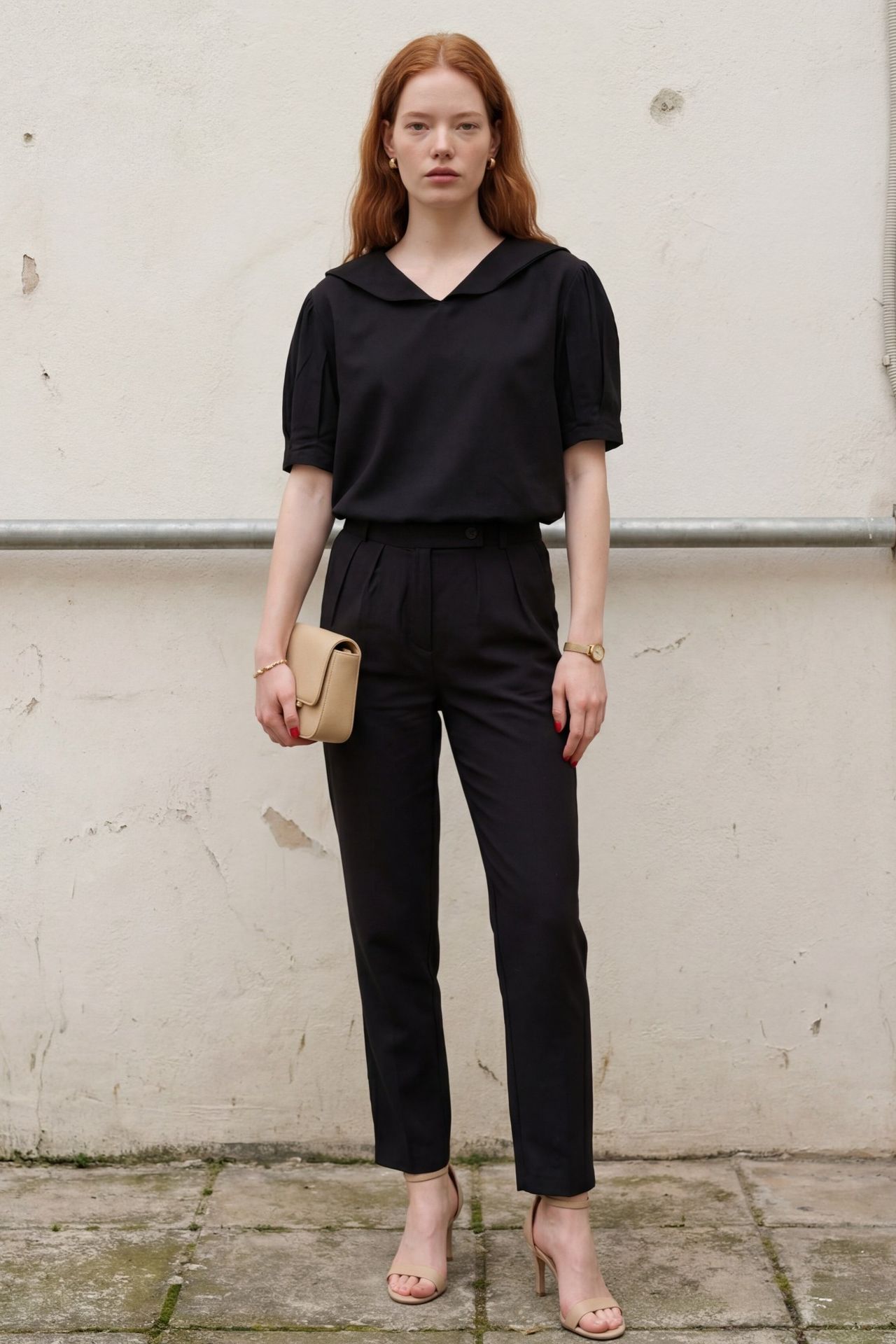 MY FASHION Shawl Collar Buttoned Two-Piece Coord Set 5