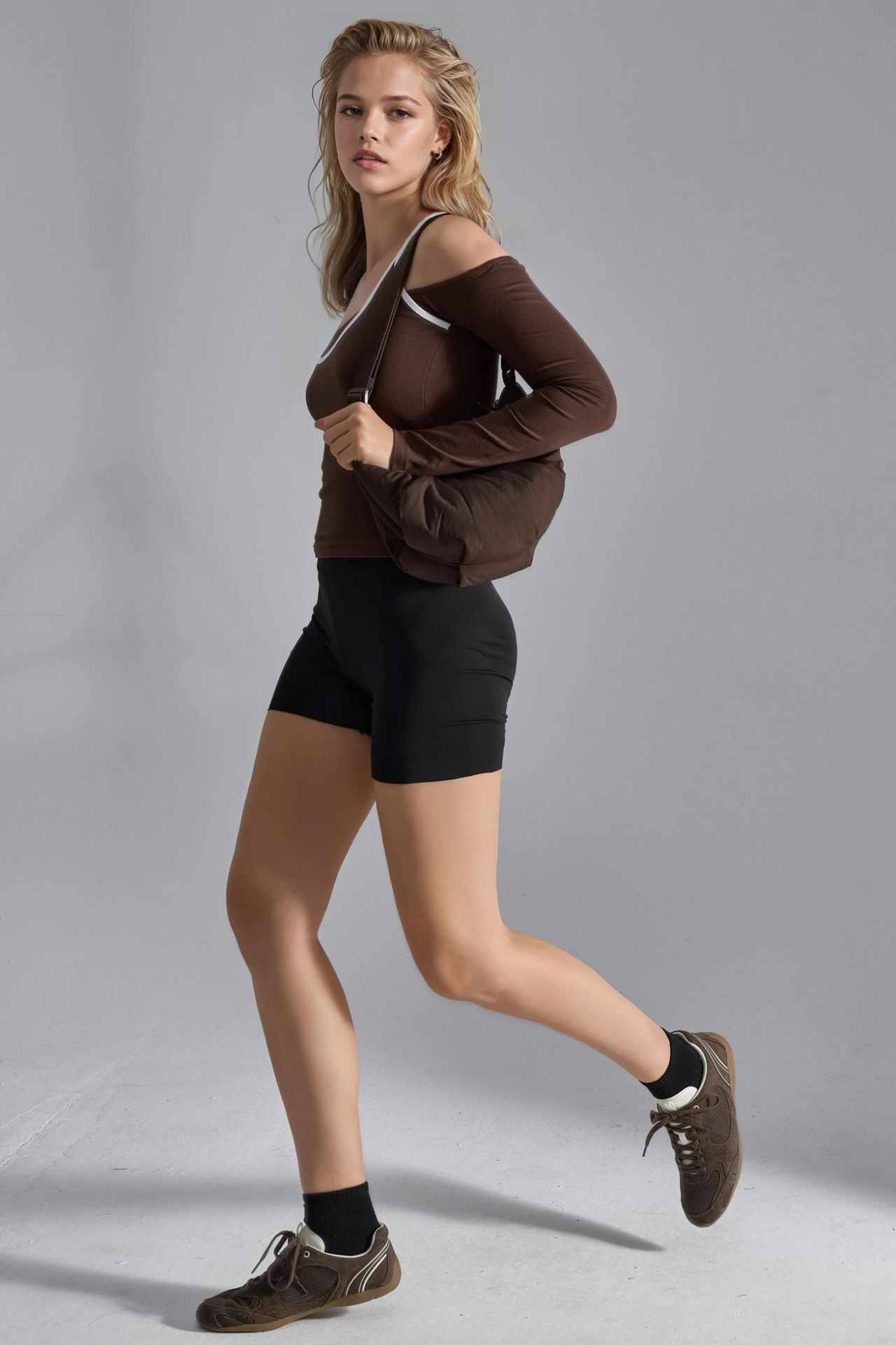 BUSEM Slim Fit Knitted Blouse with U Collar and Contrast Binding 7