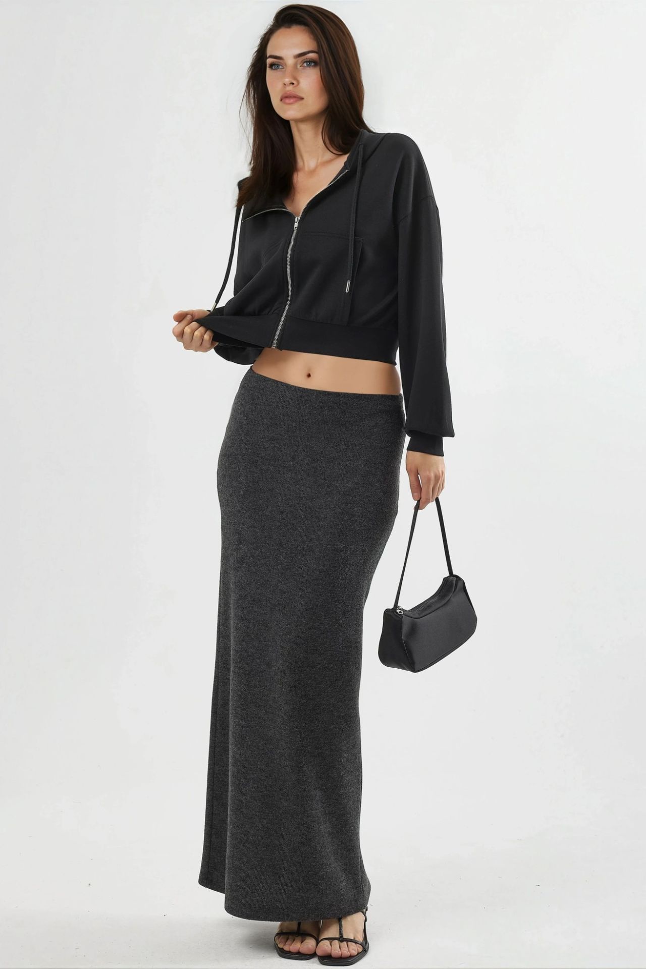 BUSEM Hooded Zippered Short Jacket 3