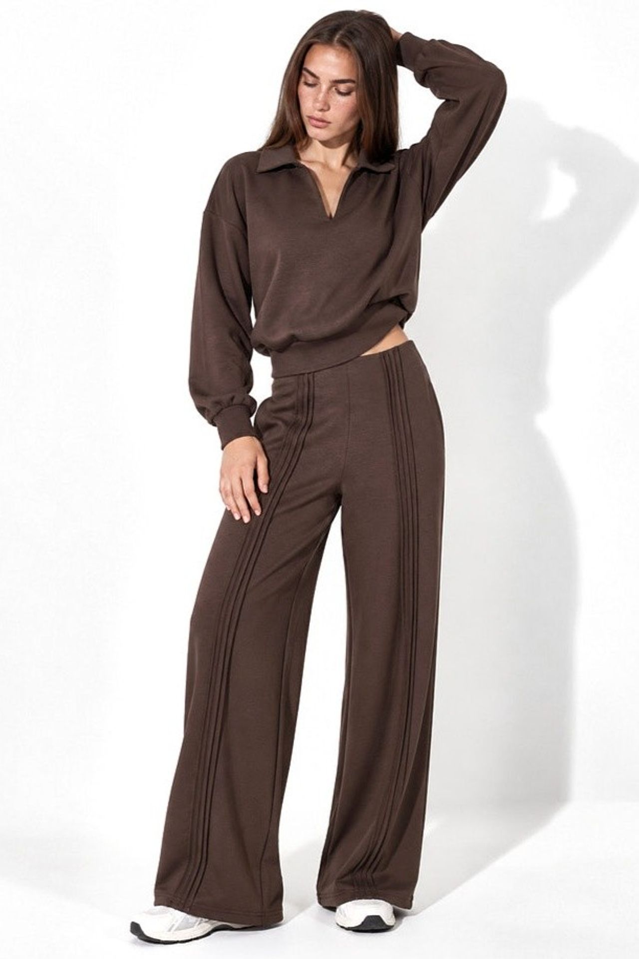 Modal Touch Rib Detail Straight Leg Pants 2