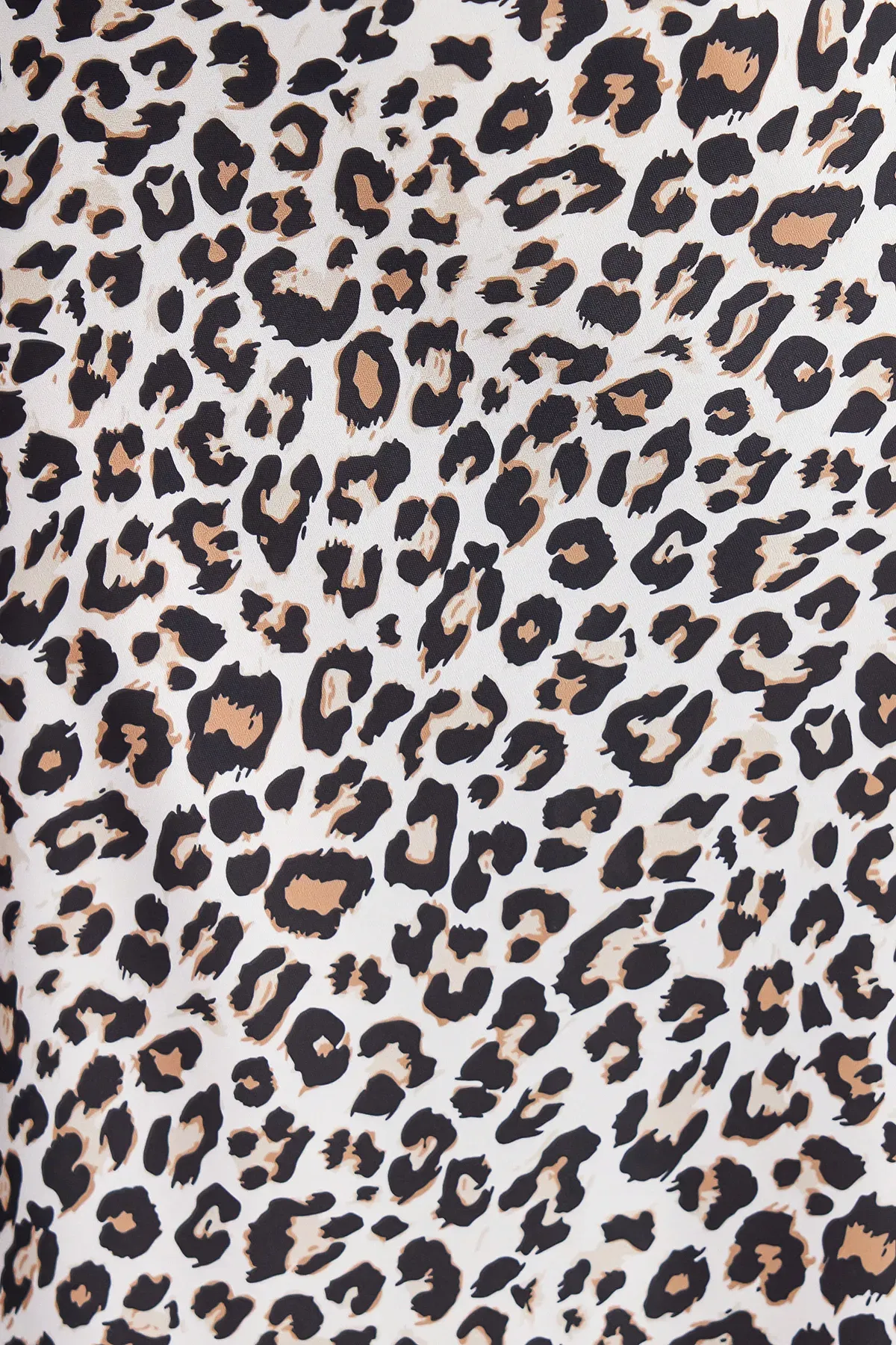 Animal Printed Elastic Waist Midi Skirt 5