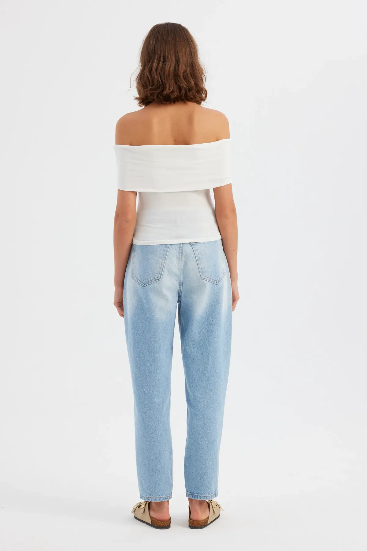 Off-Shoulder Ruched Bodycon Crop Top 4