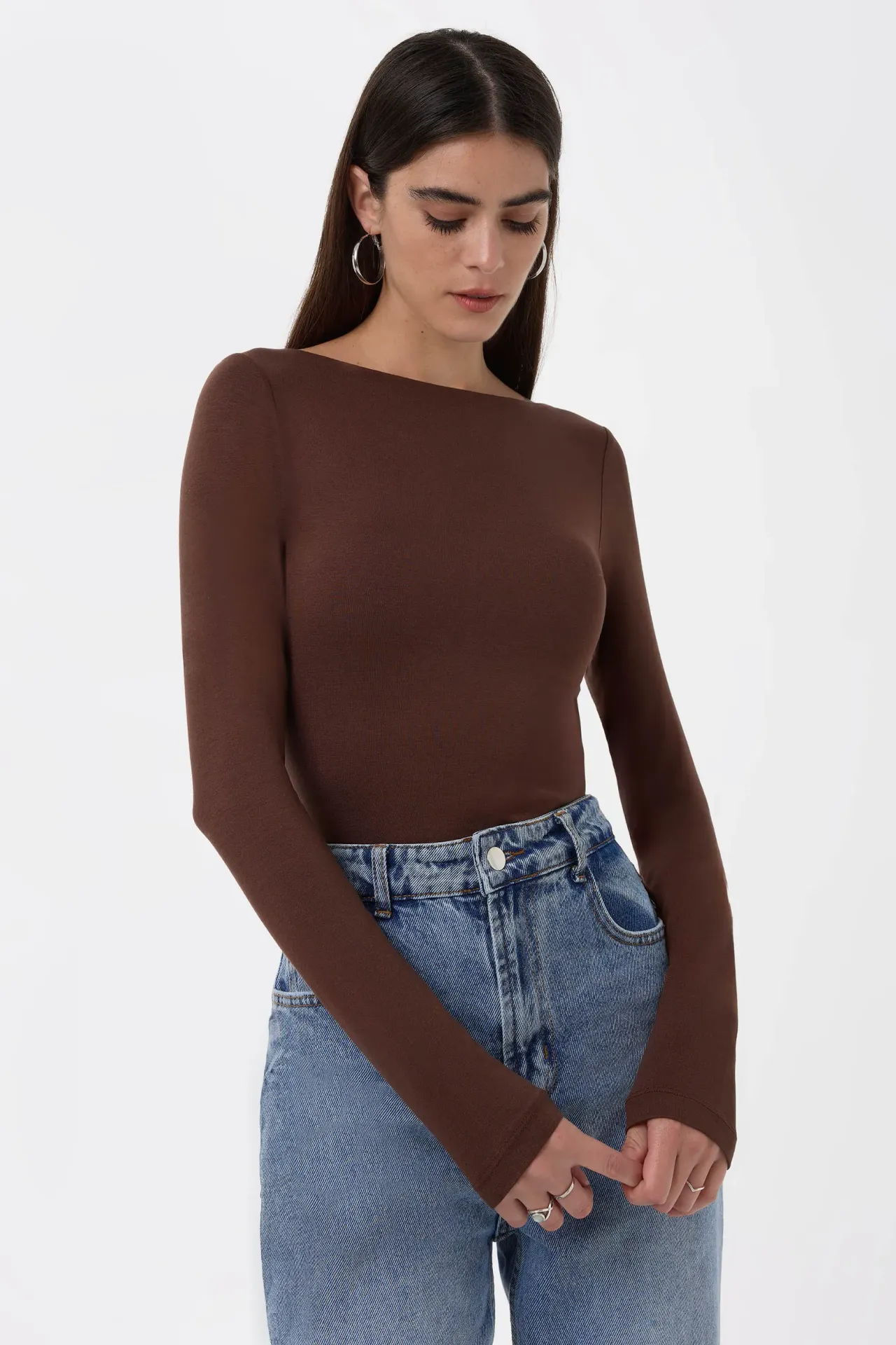Basic Open Back Blouse