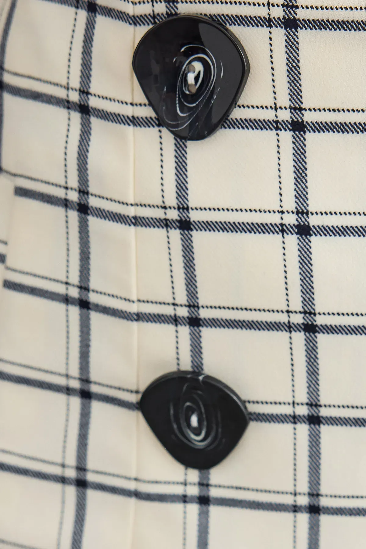 Checked High-Waist Button-Detail Mini Skort 6