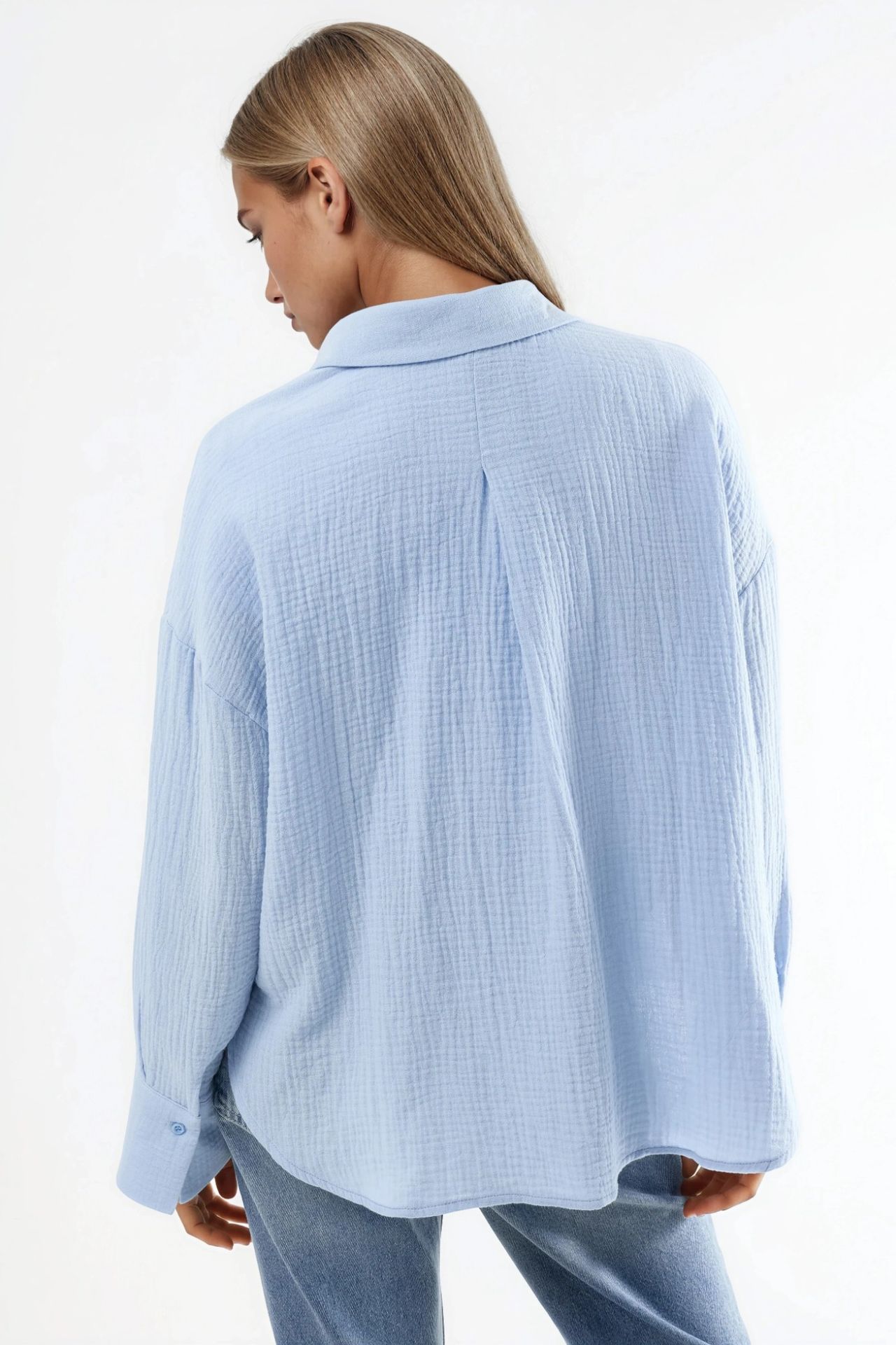BUSEM Textured Woven Cotton Button-Up Shirt 3