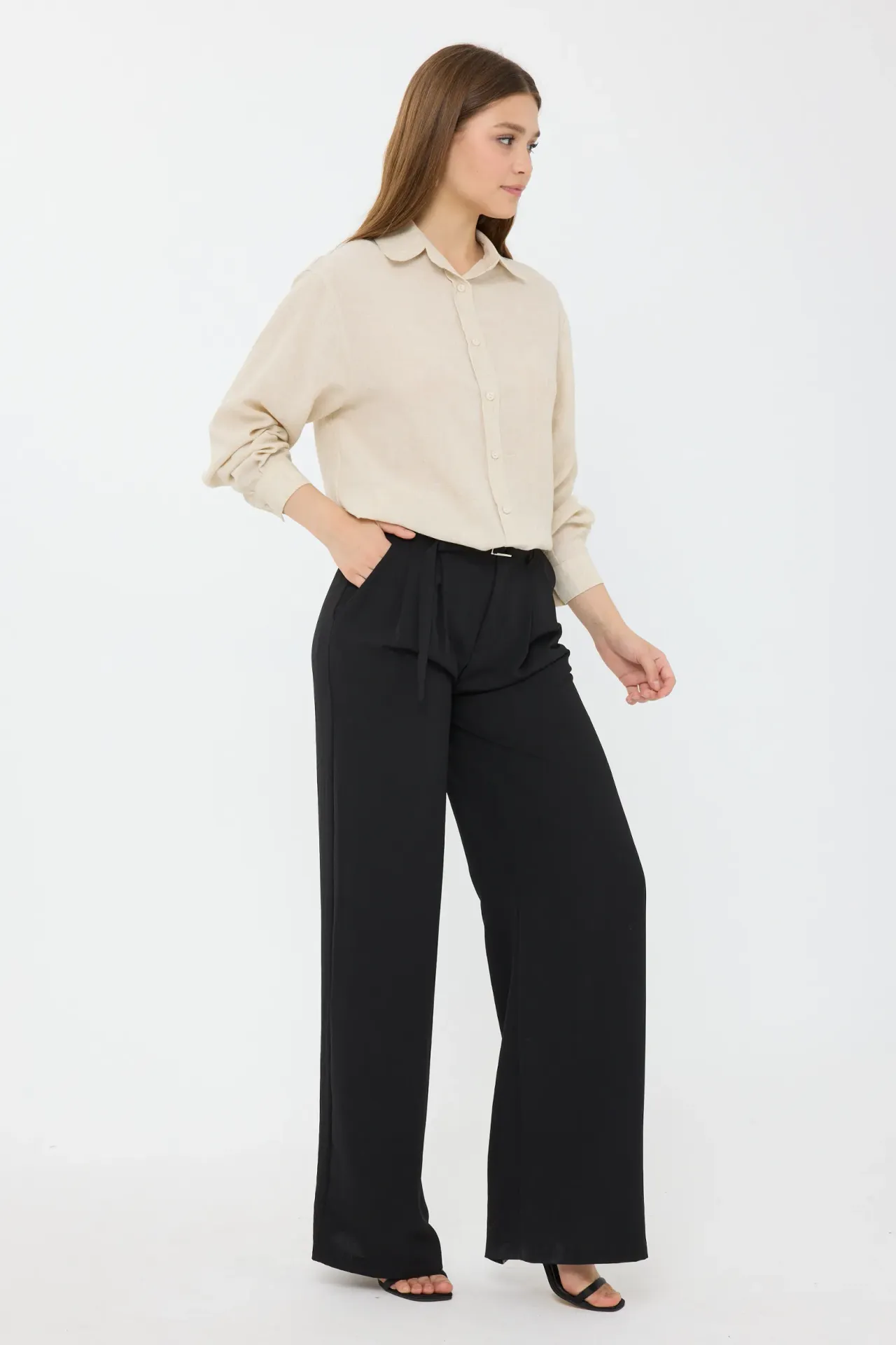 Buttoned Long Sleeve Relaxed Shirt
