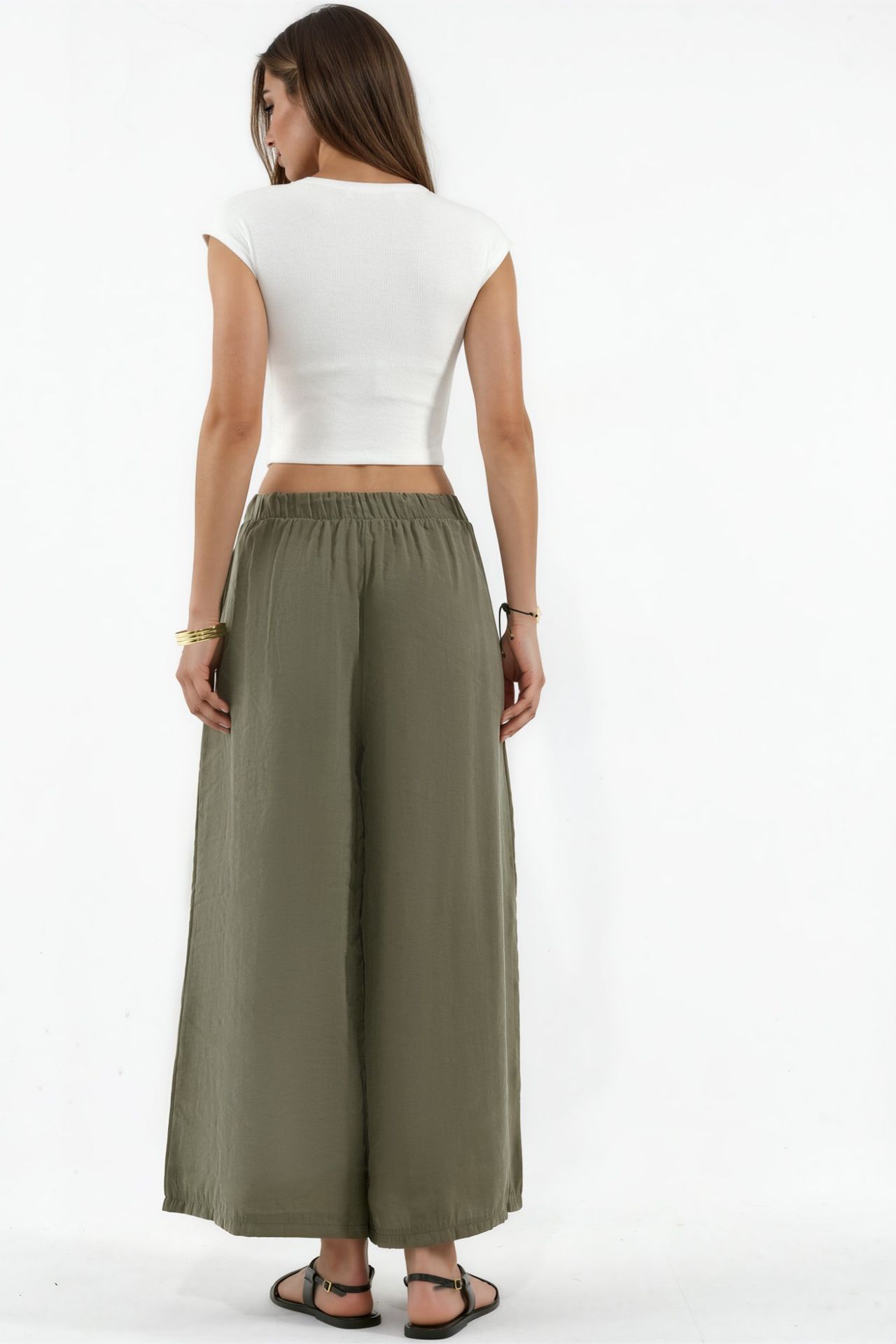 Wide Leg Palazzo Modal Pants 3
