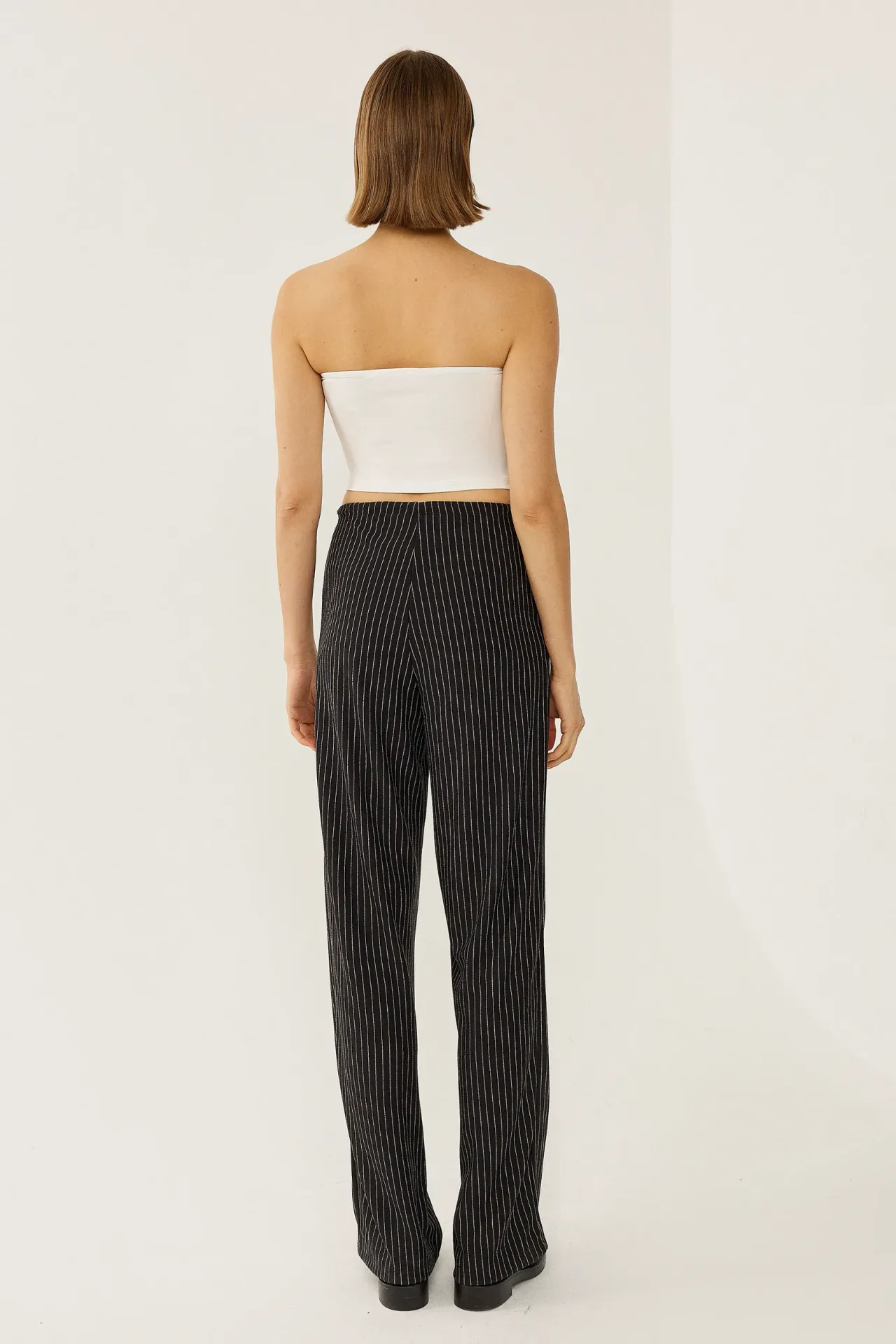 Elastic Waist Striped Pants