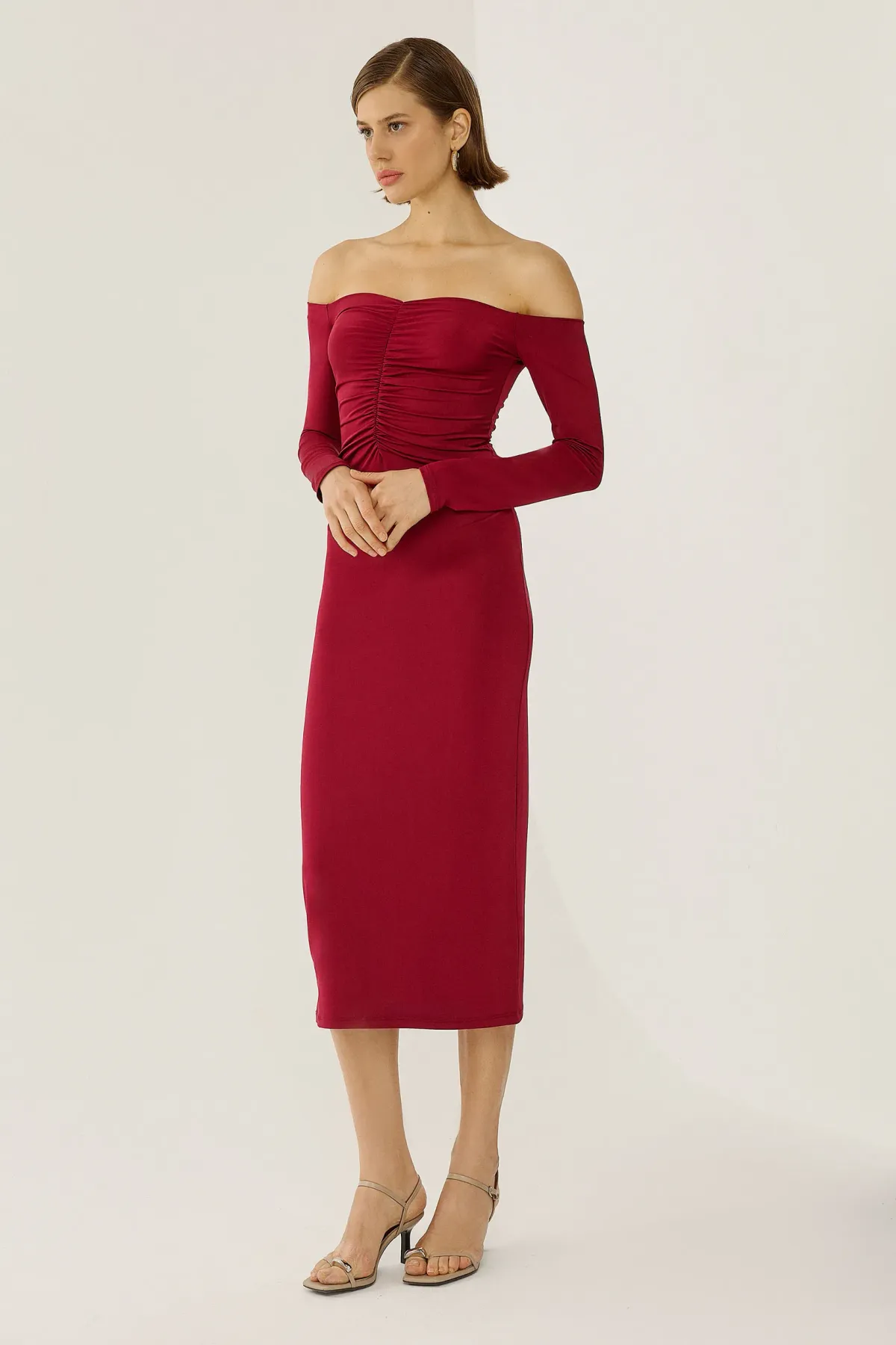 Off Shoulder Midi Dress 1