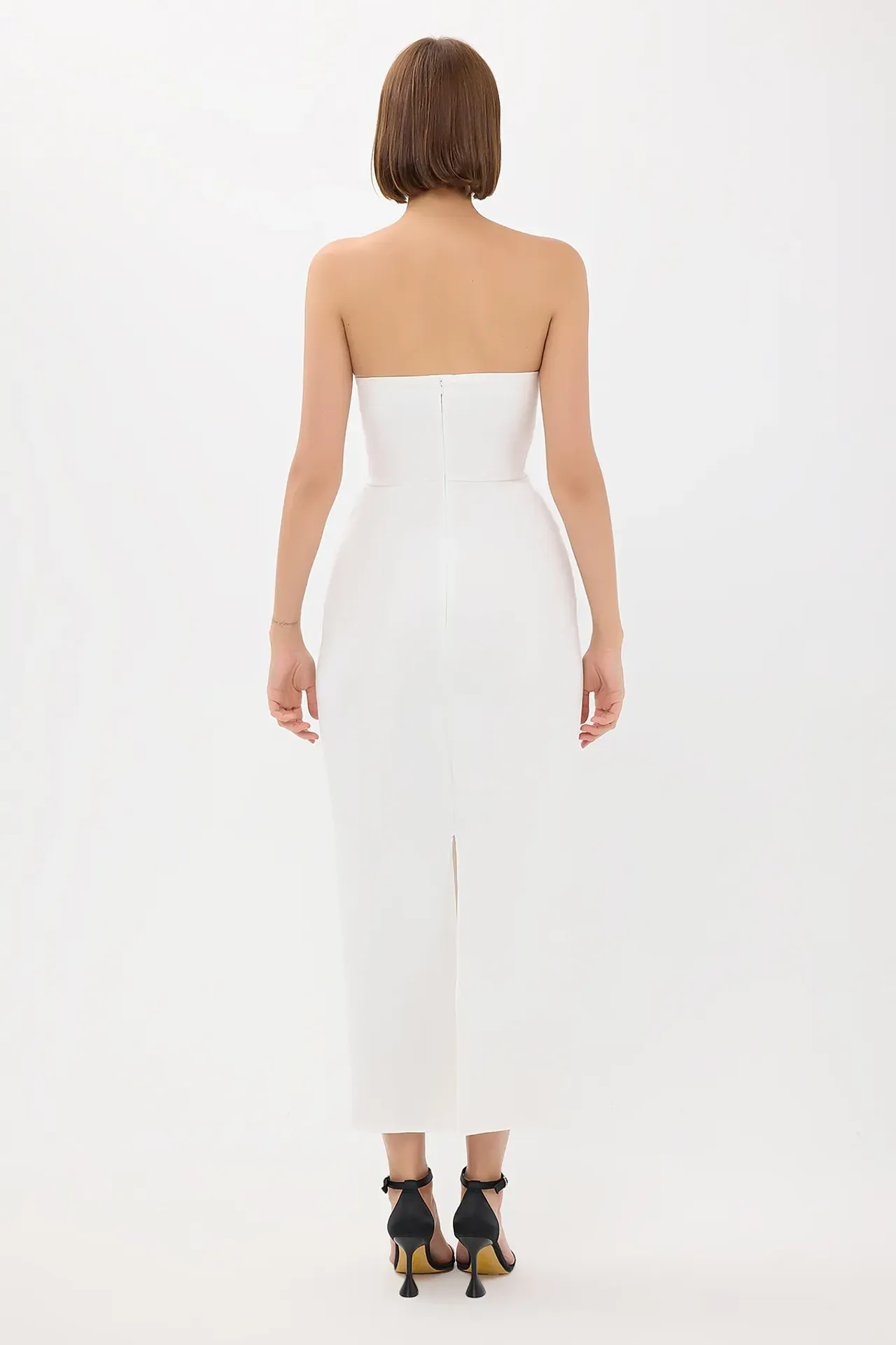 Strapless Maxi Dress with Slit