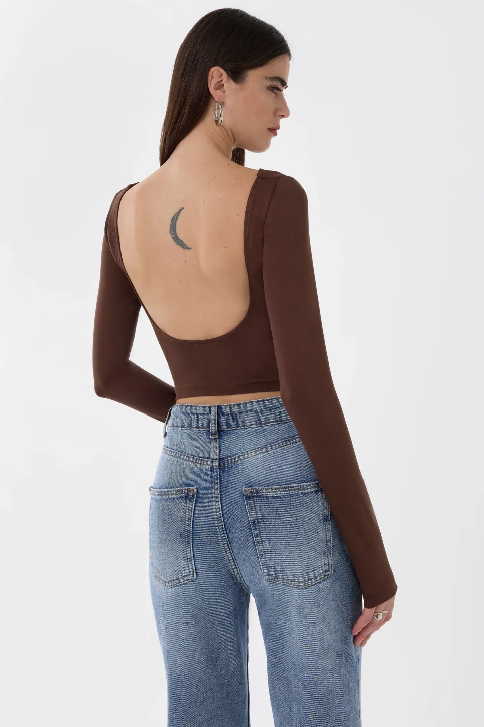 Basic Open Back Blouse