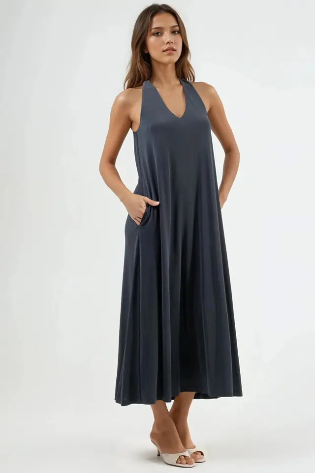 BUSEM Halter Neck Modal Dress