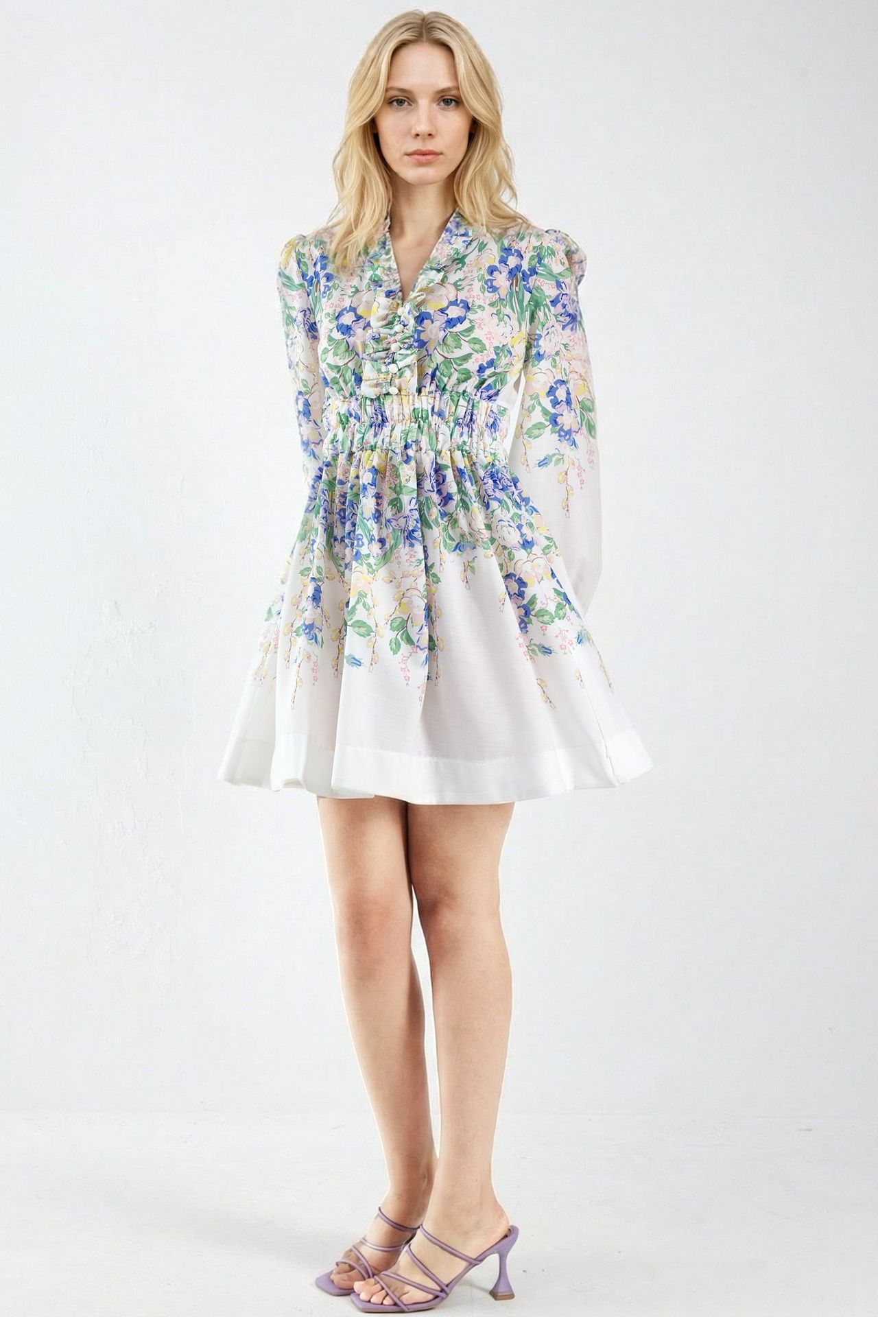 MSN Floral A-line Mini Dress 4