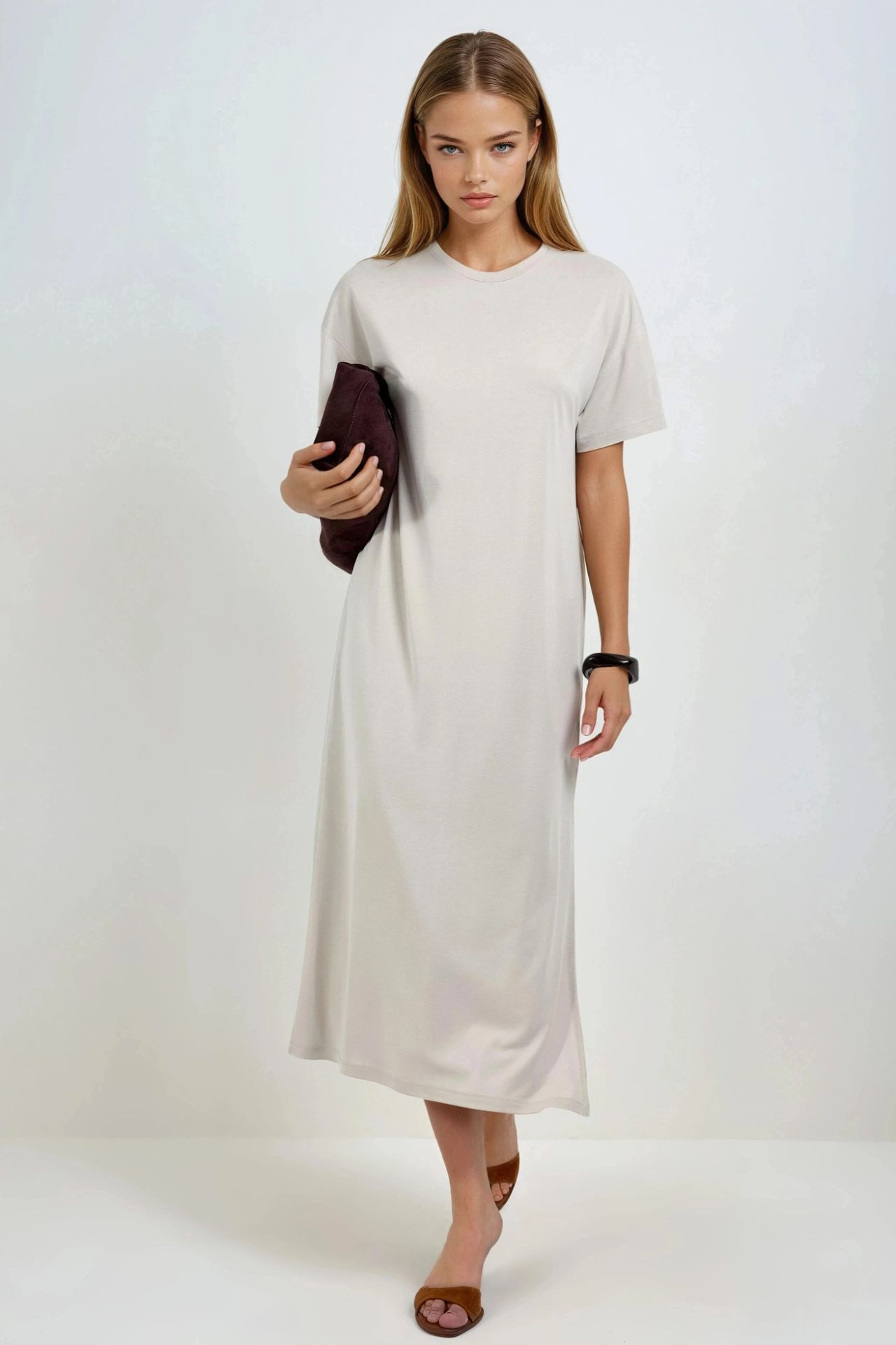 BUSEM Loose Fit Midi Dress with Slit 5