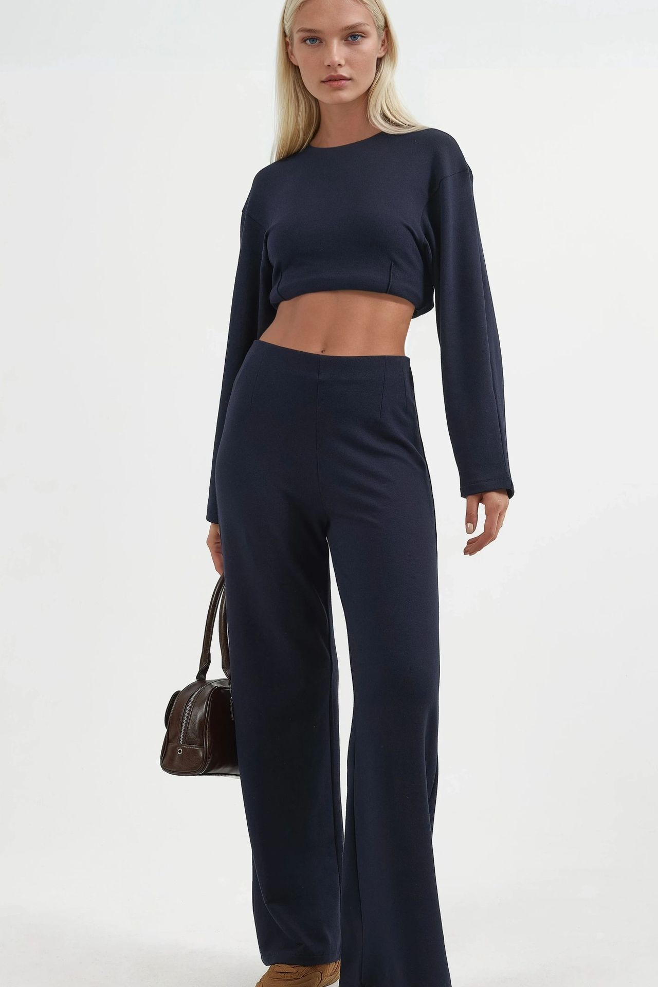 BUSEM High Waist Pull-On Straight Leg Pants 1