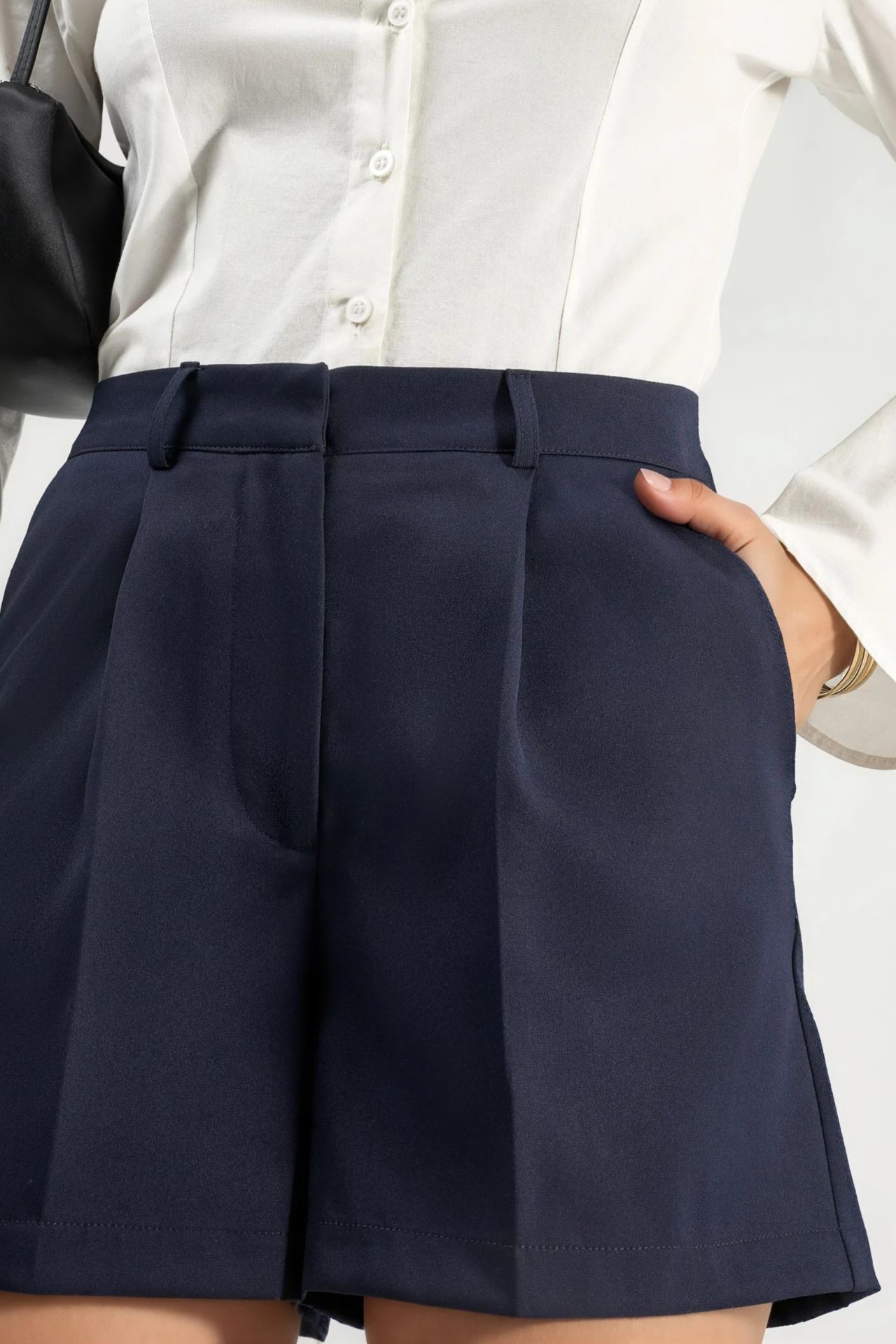 High Waist Wide Leg Mini Shorts 6