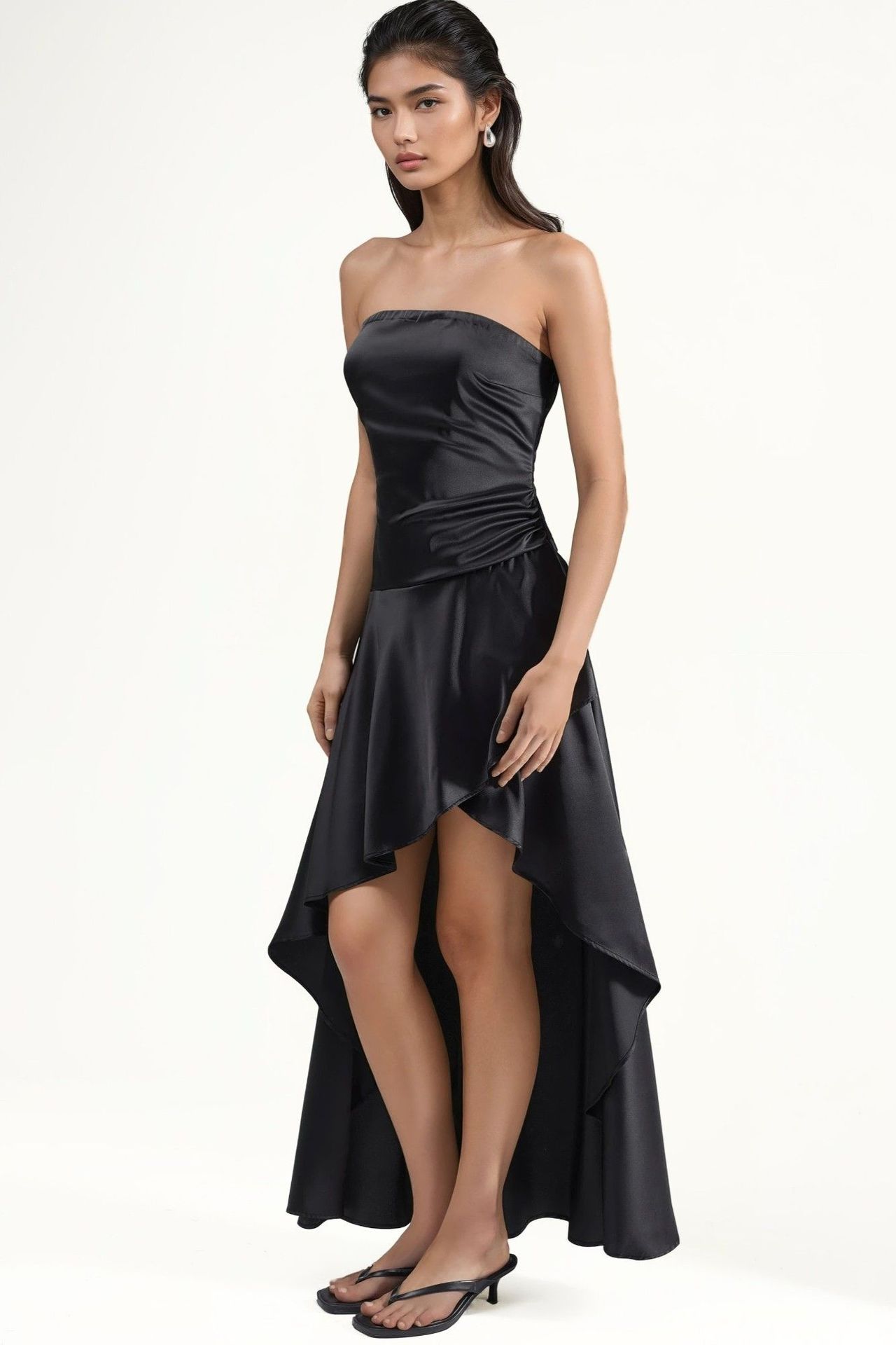 Strapless Frilly Detail Dress 6