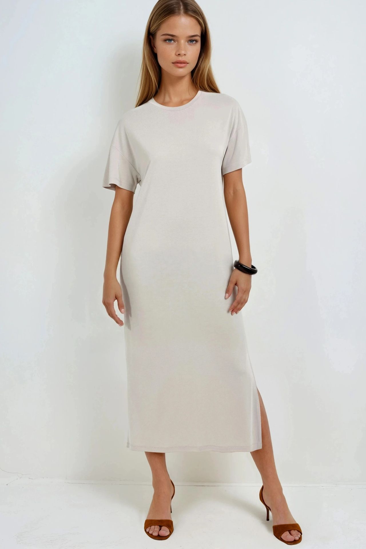 BUSEM Loose Fit Midi Dress with Slit 1