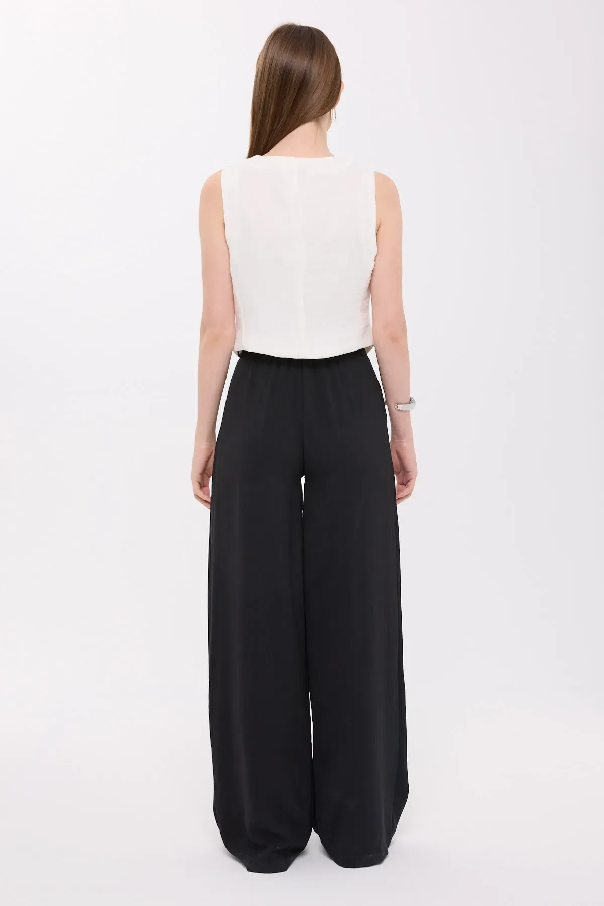 Abstract Print Sleeveless V-Neck Waistcoat 4