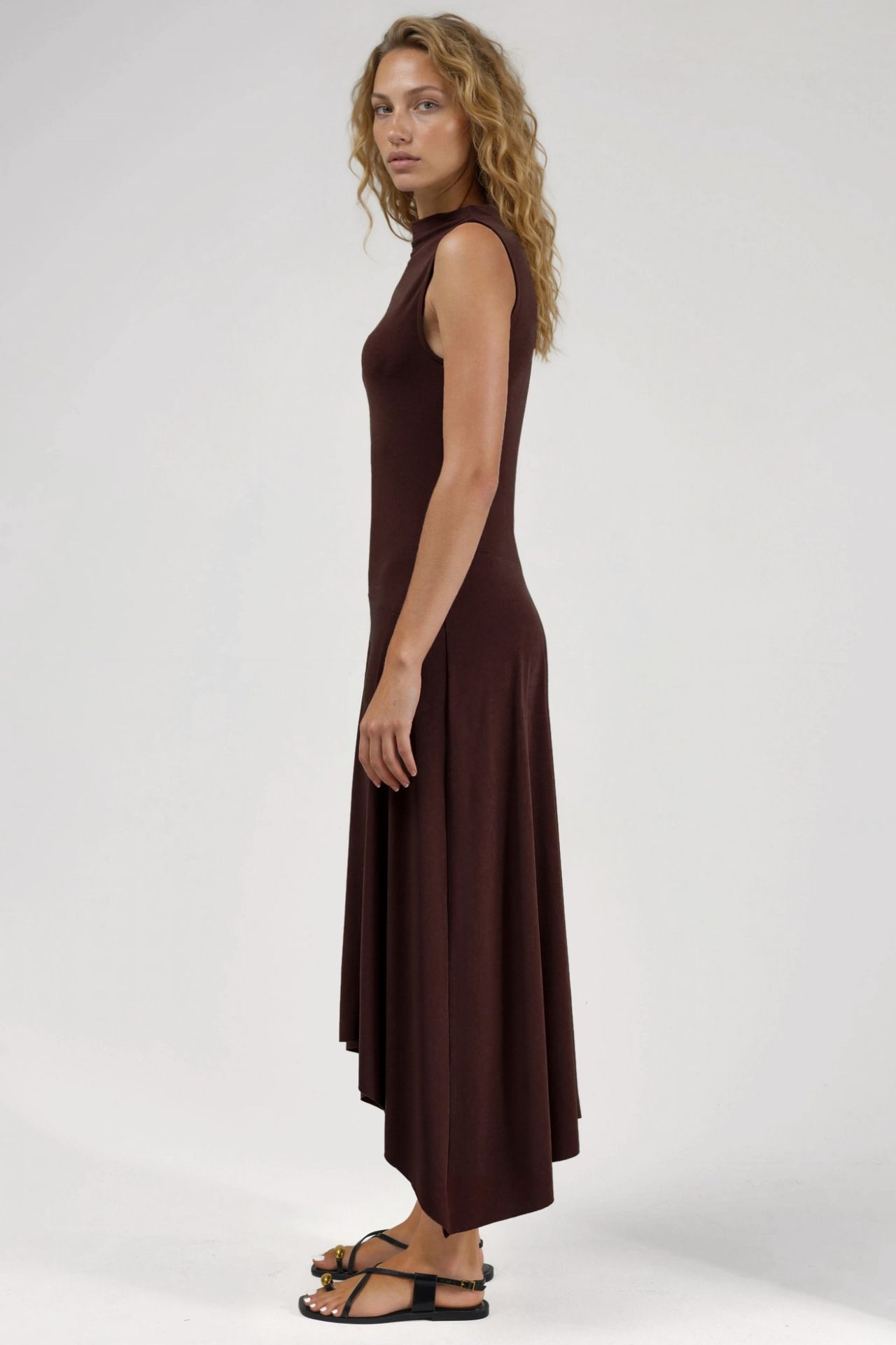 Asymmetric Midi Sandy Dress 2
