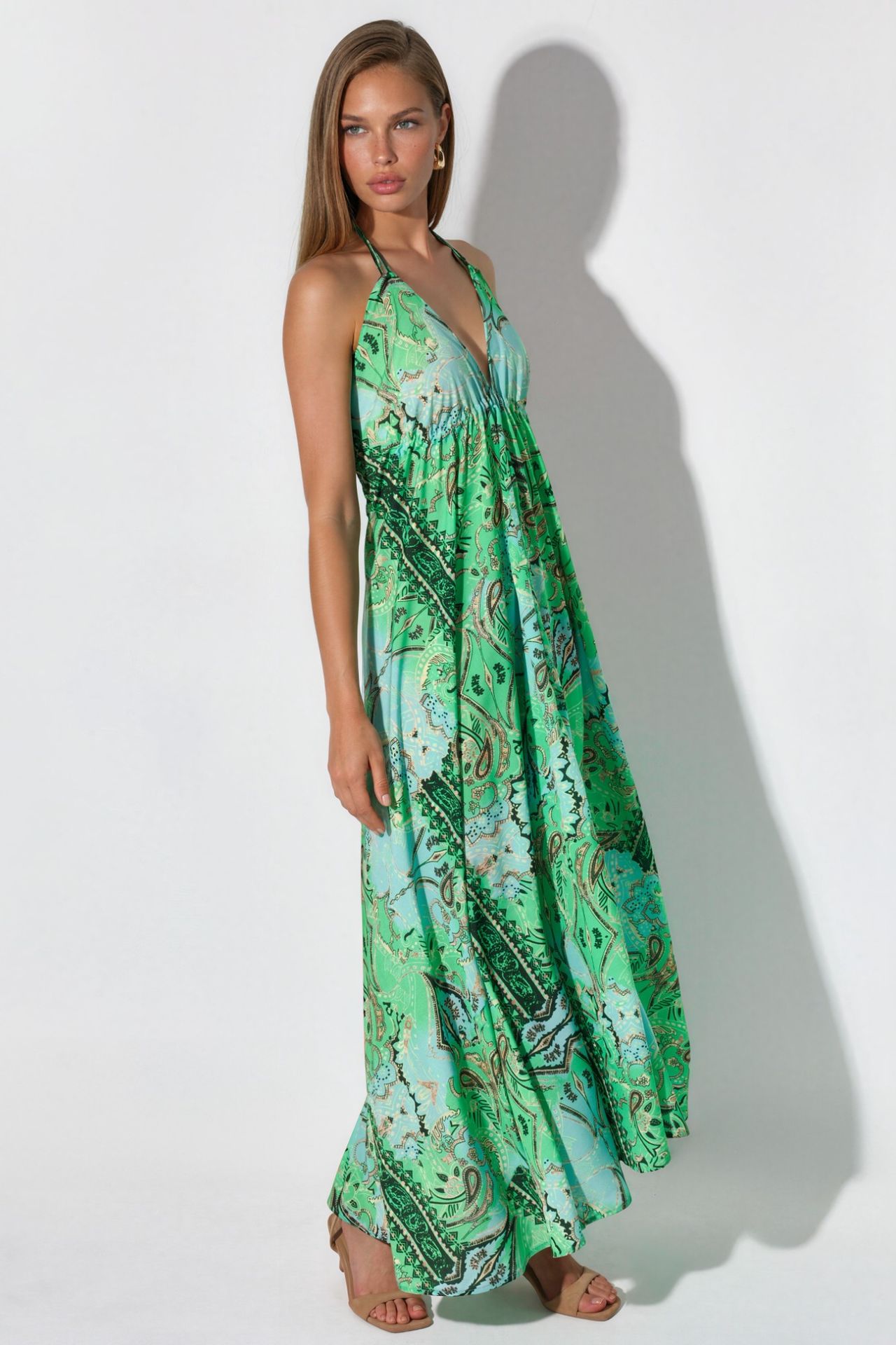 Ethnic Patterned Bohemian Maxi Dress 5