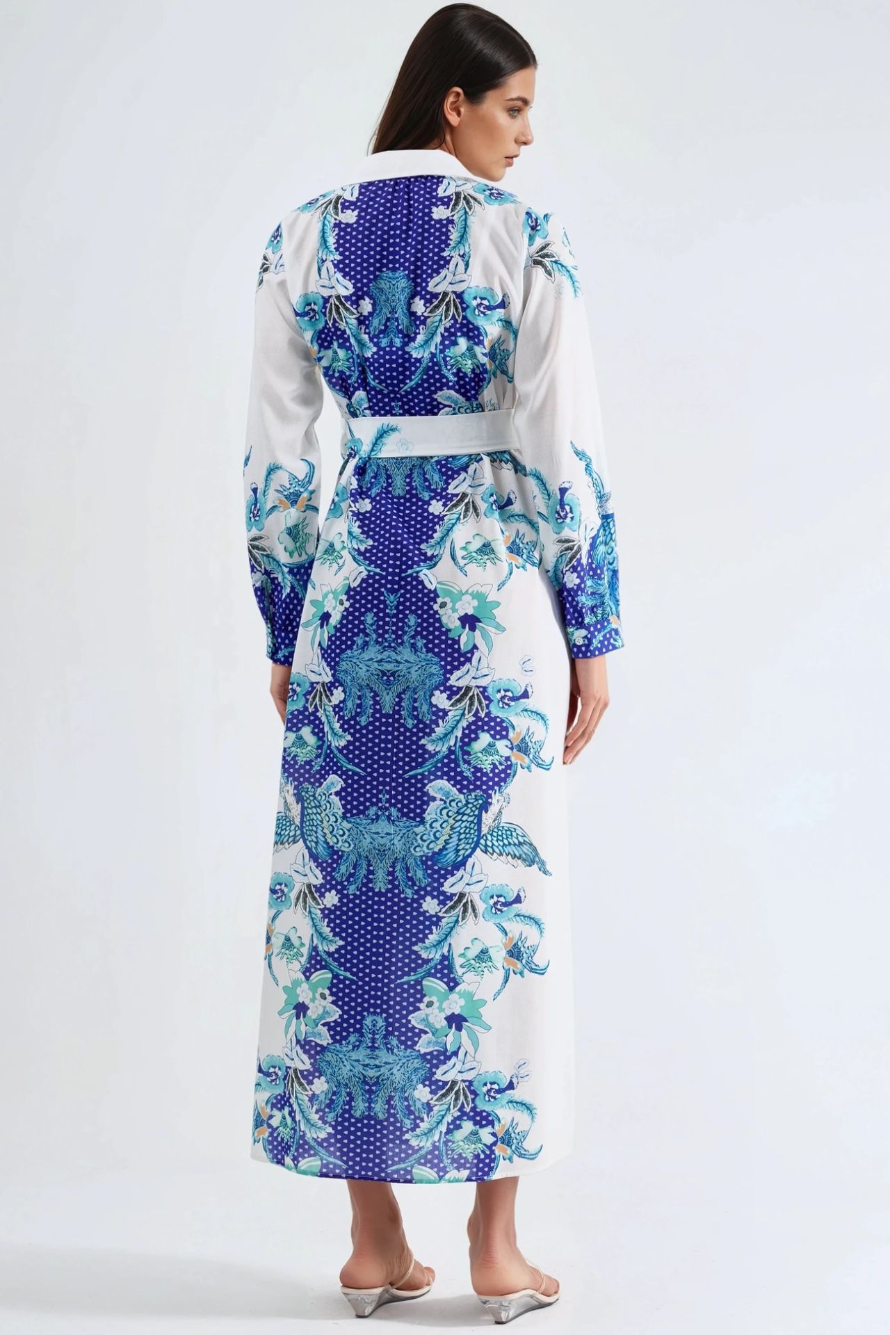 MSN Floral Belted Midi Dress 3