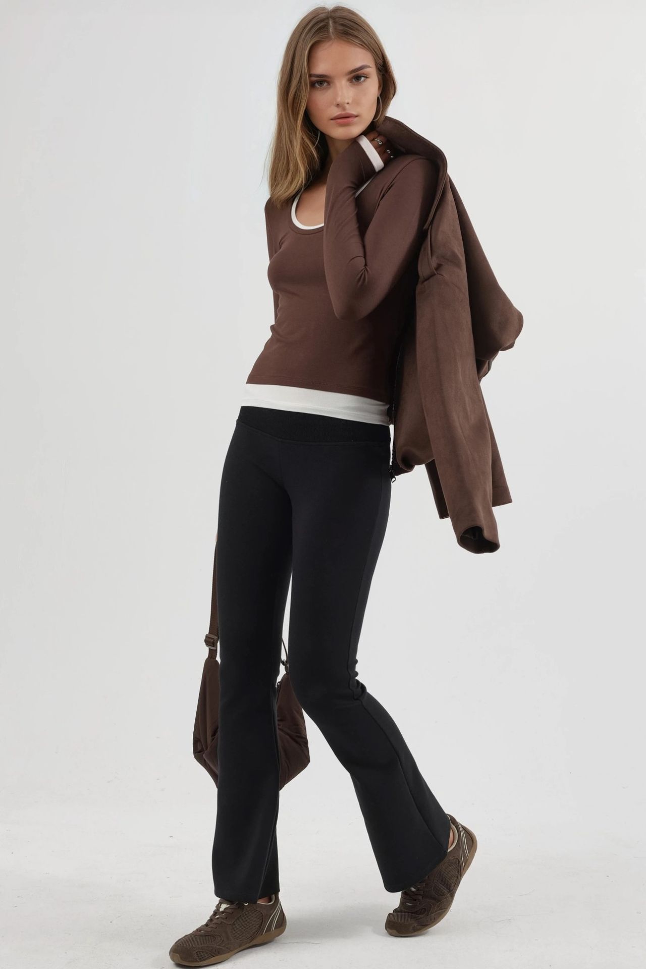 BUSEM Contrast Binding Long Sleeve Blouse 4