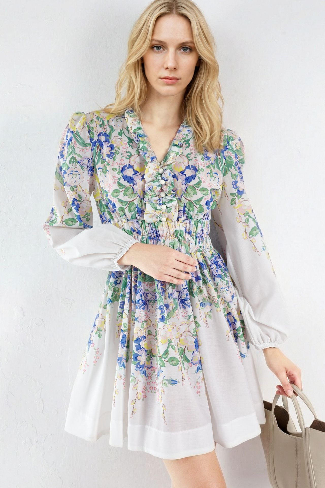 MSN Floral A-line Mini Dress 1