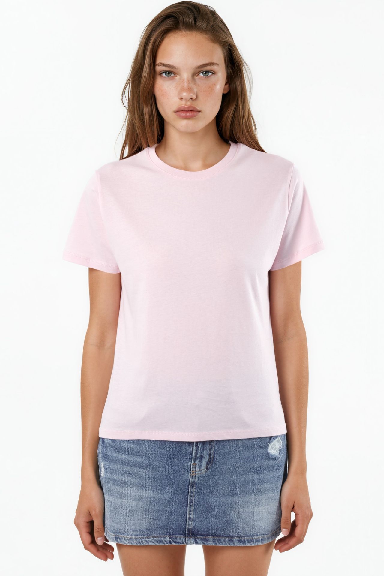BUSEM Plain Crew Neck Cotton T-Shirt 5