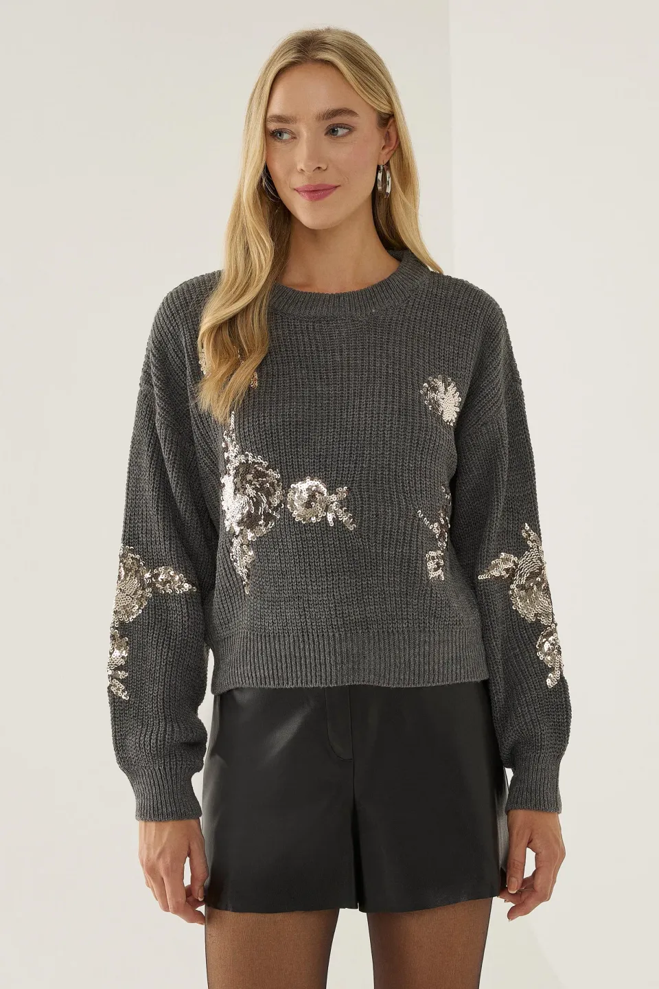 Sequin Knit Sweater