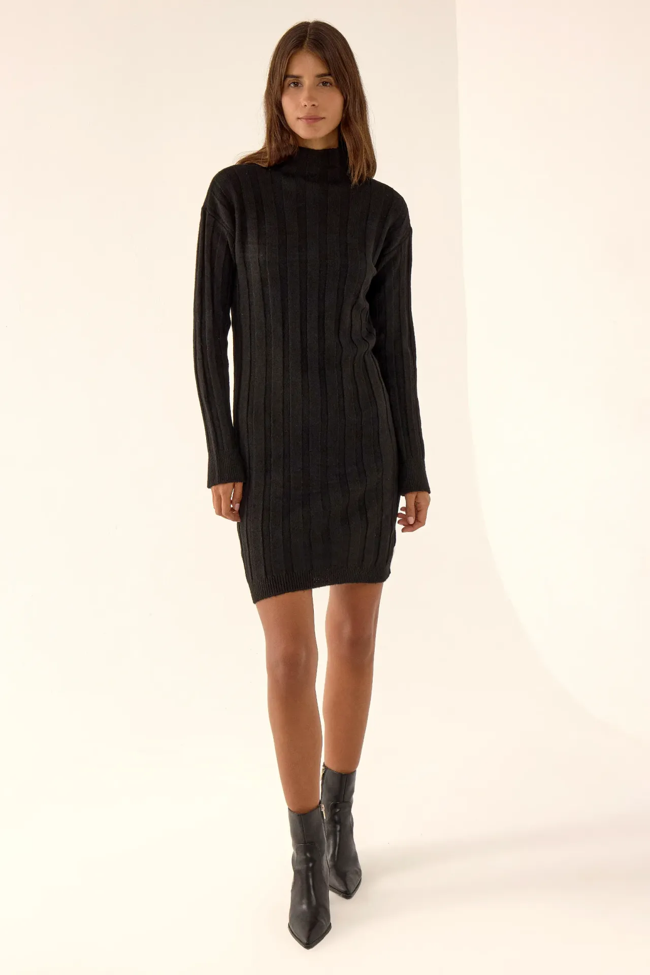 Textured Knit Mini Dress