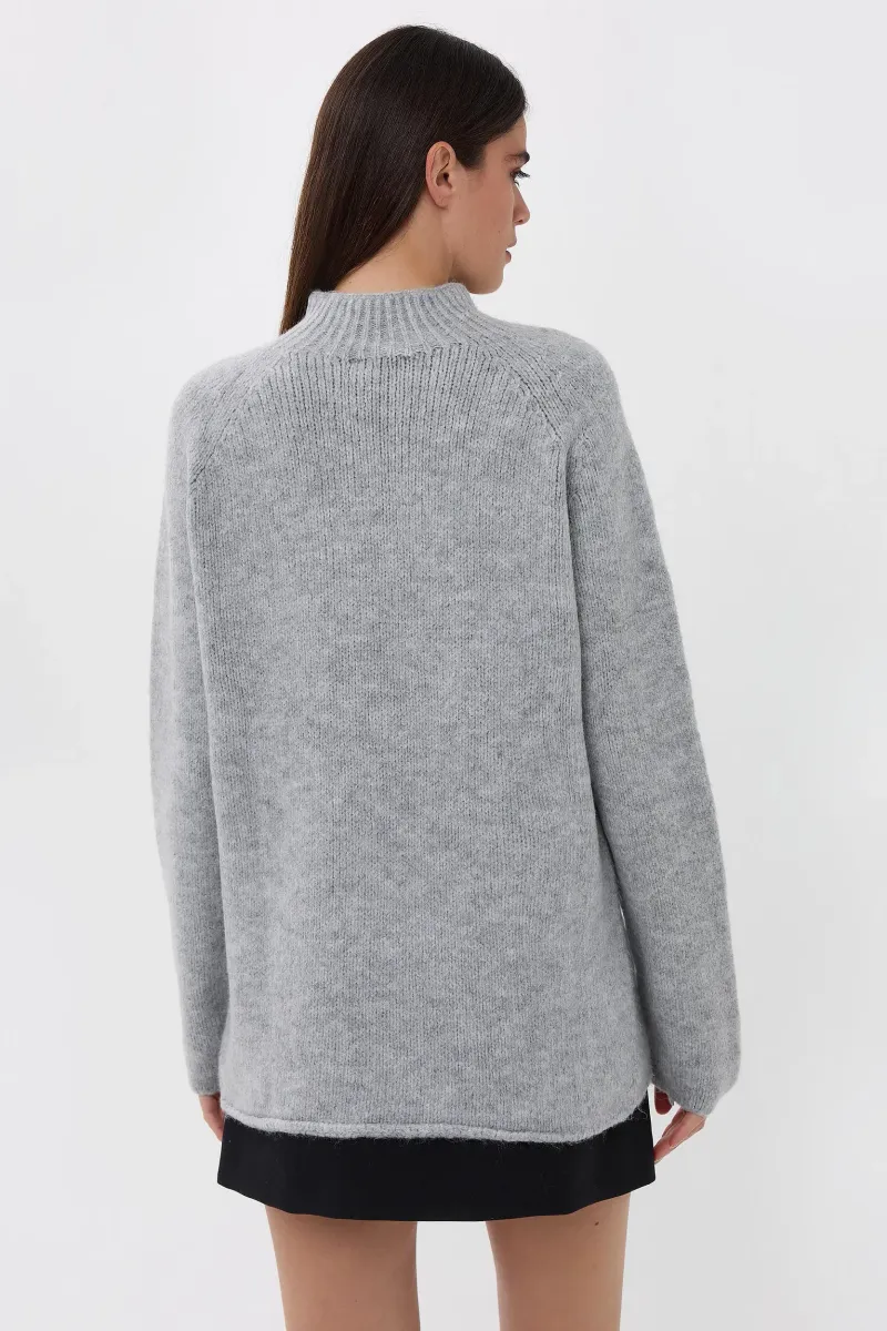 Oversized High-neck Knit Sweater 4