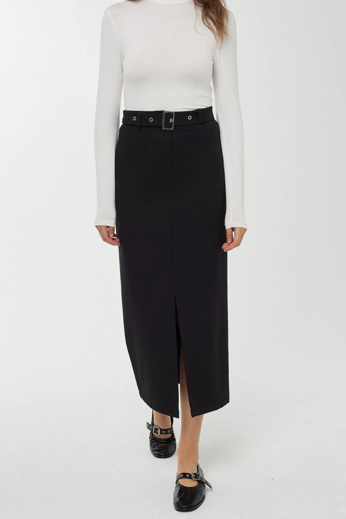 Midi Skirt with Slit 2