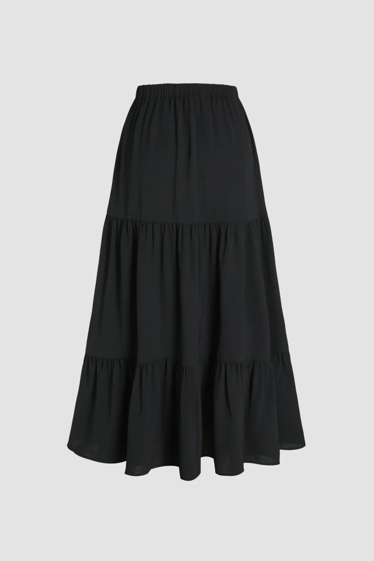 Tiered Maxi Skirt with Elastic Waist 4