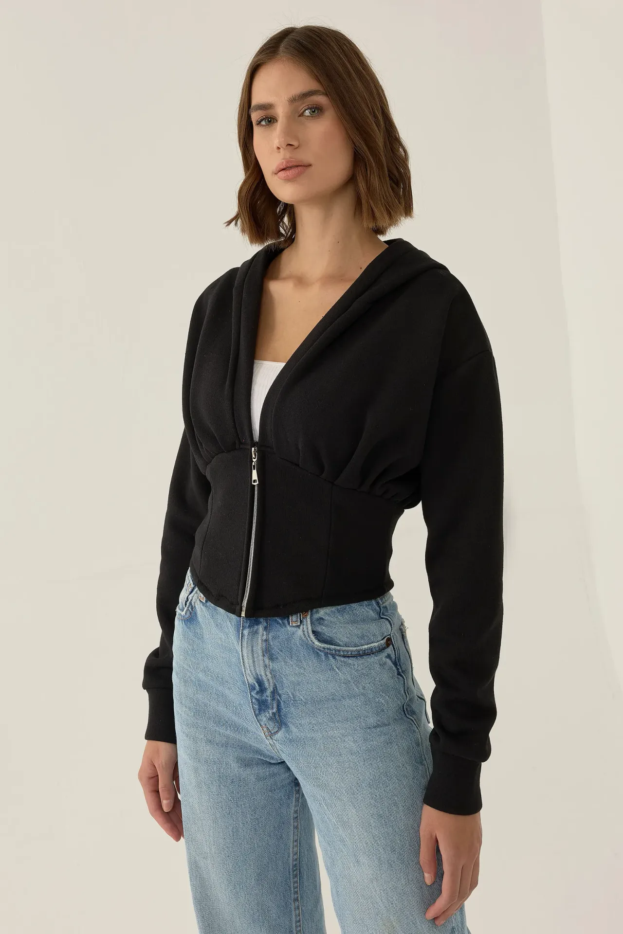 Crop Corset Hoodie