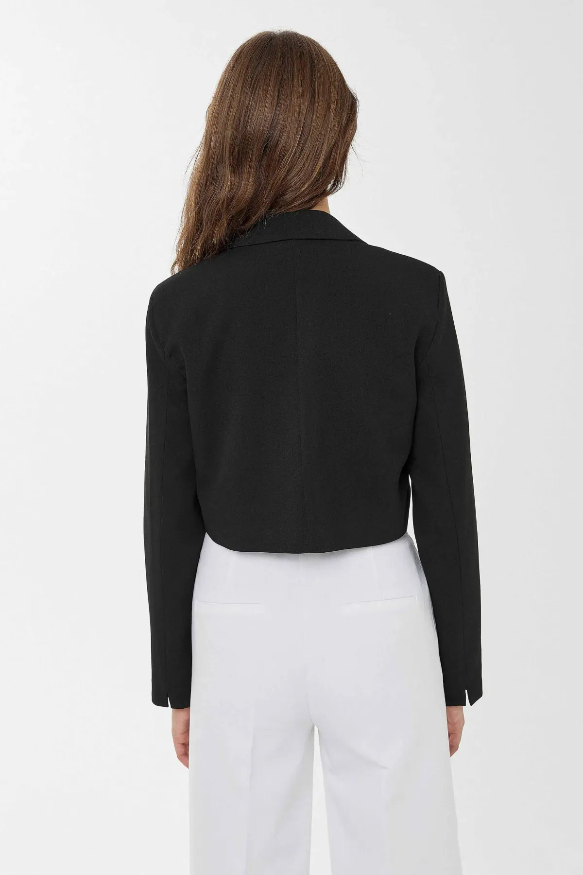 Cropped Tie Up Detailed Blazer 5