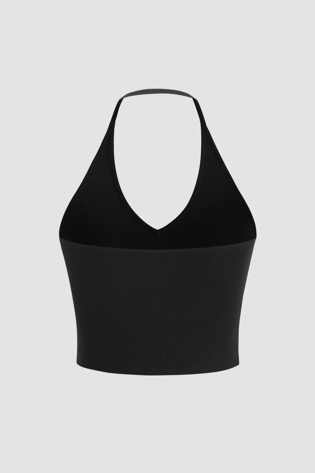 Halter Neck Jersey Crop Top 2
