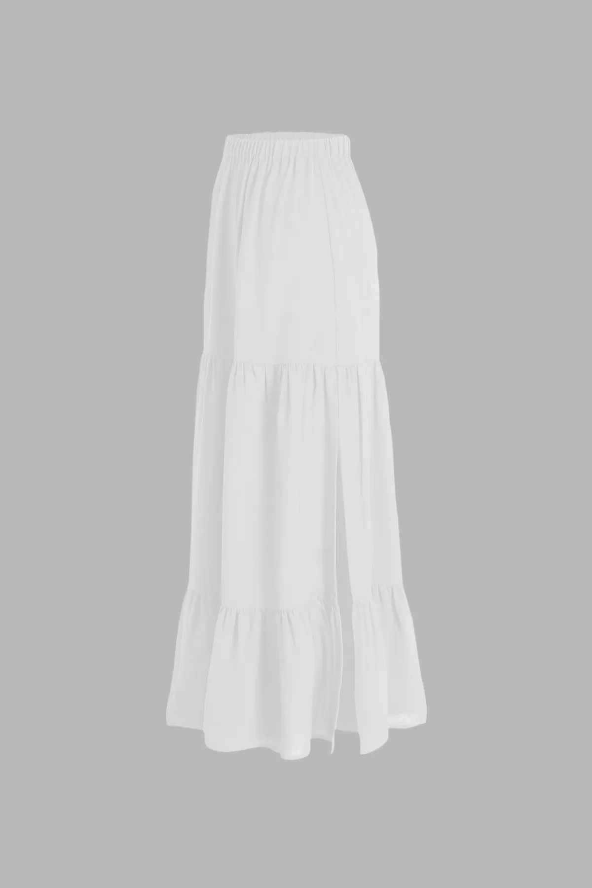 Tiered Maxi Skirt with Elastic Waist 8