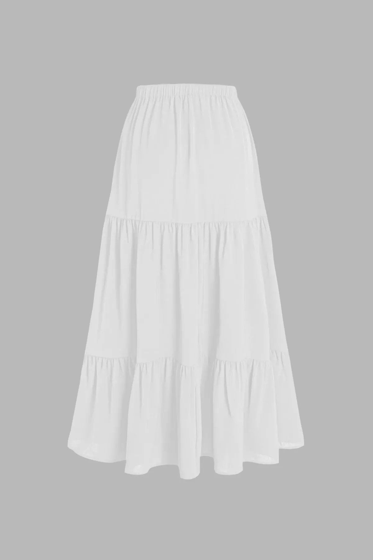 Tiered Maxi Skirt with Elastic Waist 6