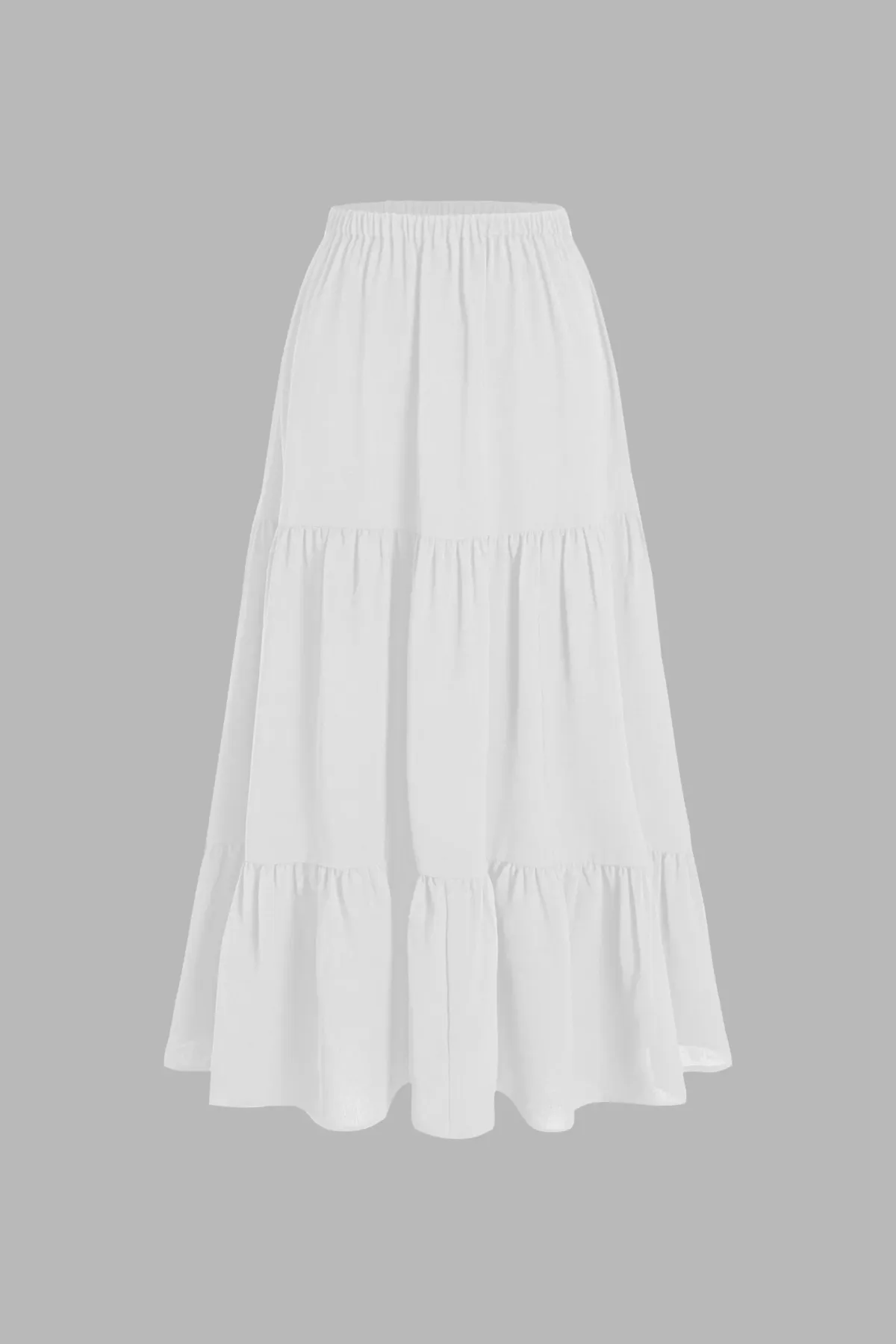 Tiered Maxi Skirt with Elastic Waist 7