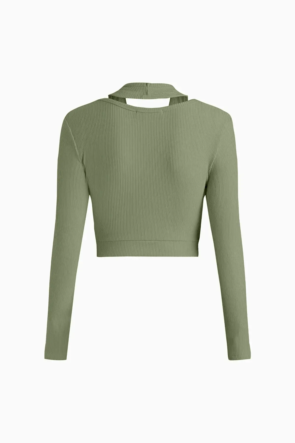 Long Sleeve Buckle Crop Top 3