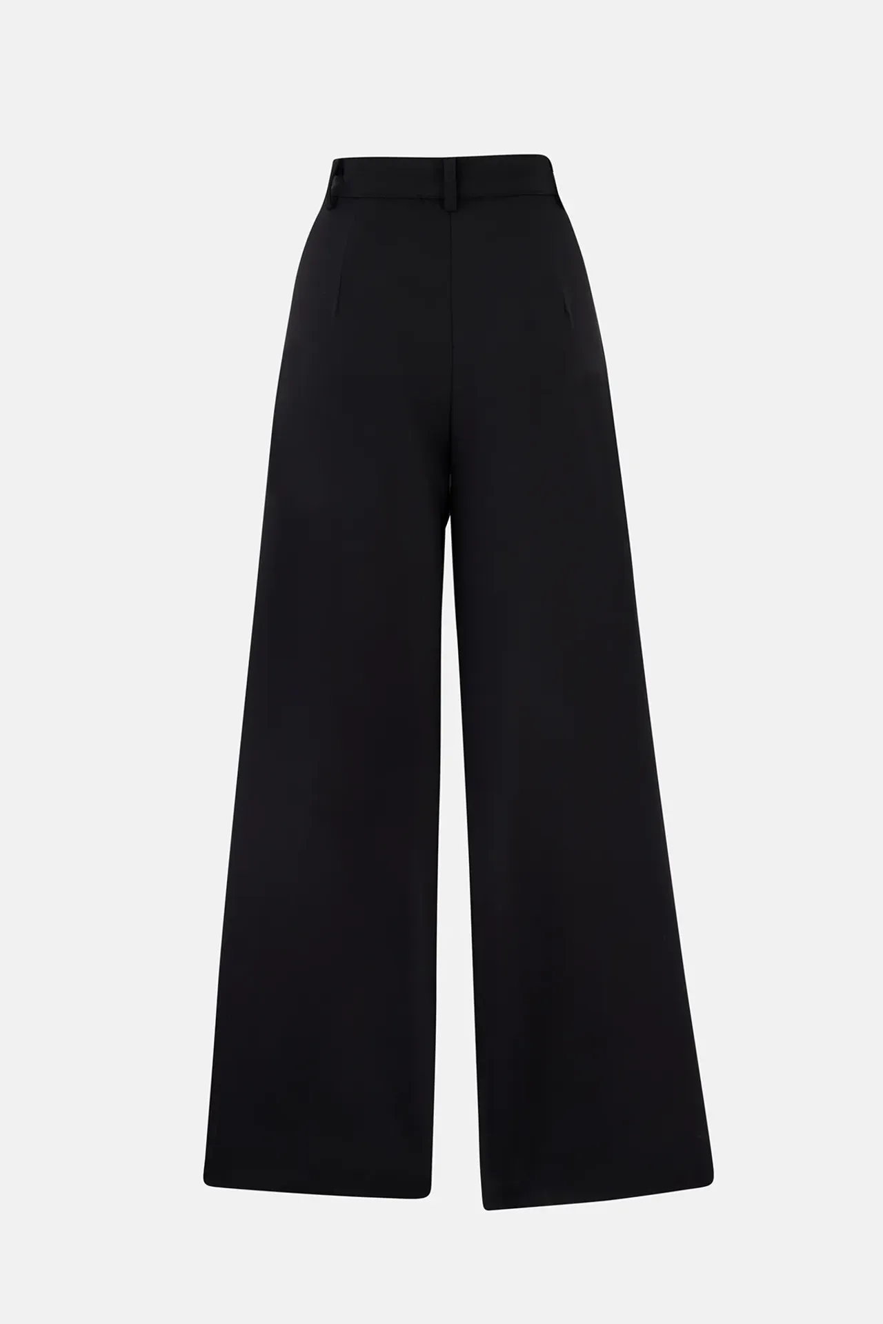 Fitted High Waisted Flared Trousers 