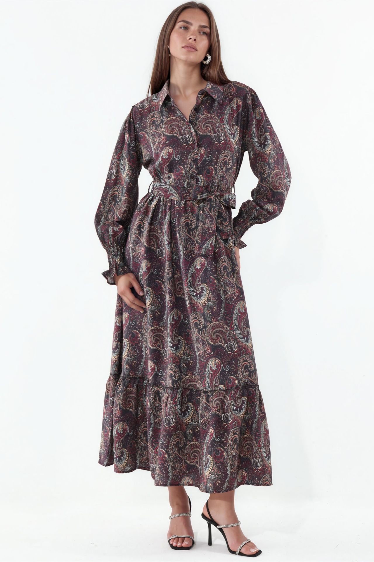 BDART Paisley Belted Midi Shirt Dress 1