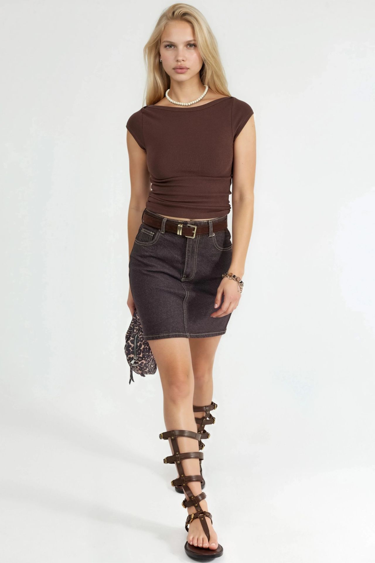 BUSEM Slim Fit Boat Neck Blouse 4