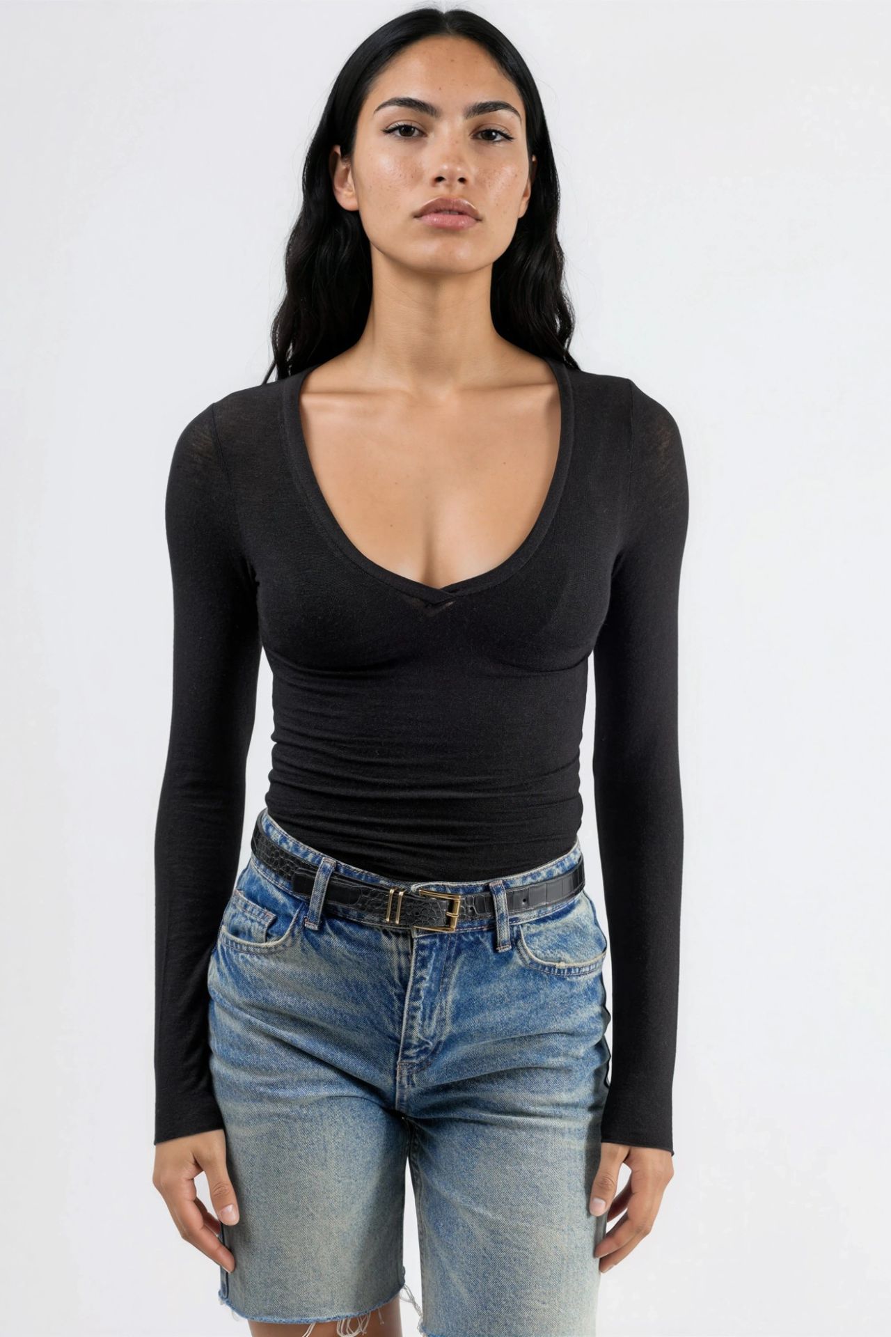BUSEM V-neck Long Sleeve Blouse 6