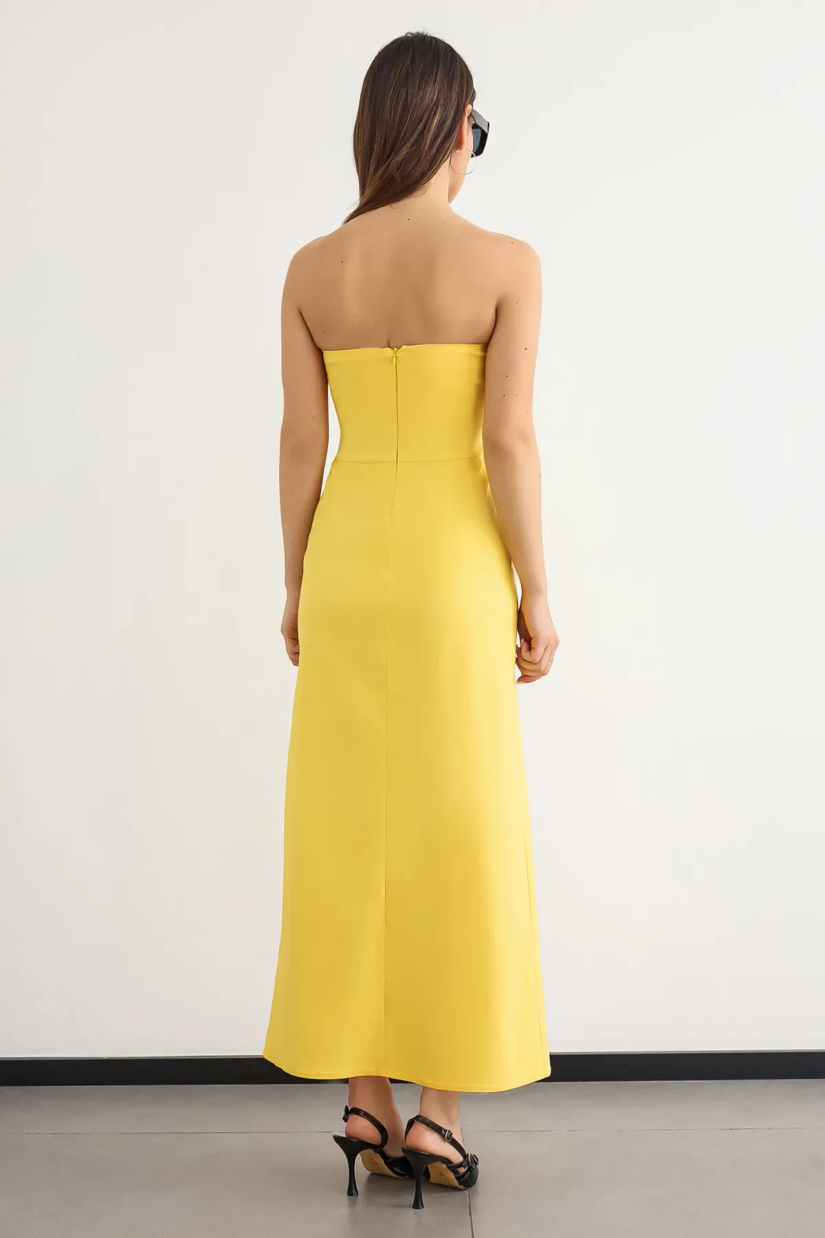 Strapless Maxi Dress with Slit 4