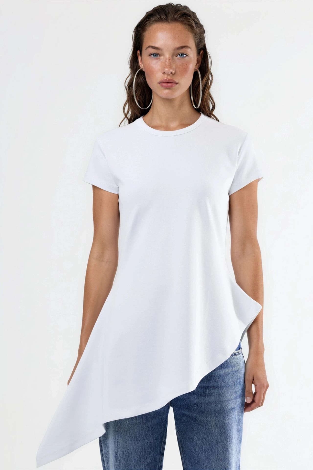 BUSEM Long Cotton-Blend Crew Neck T-Shirt 8