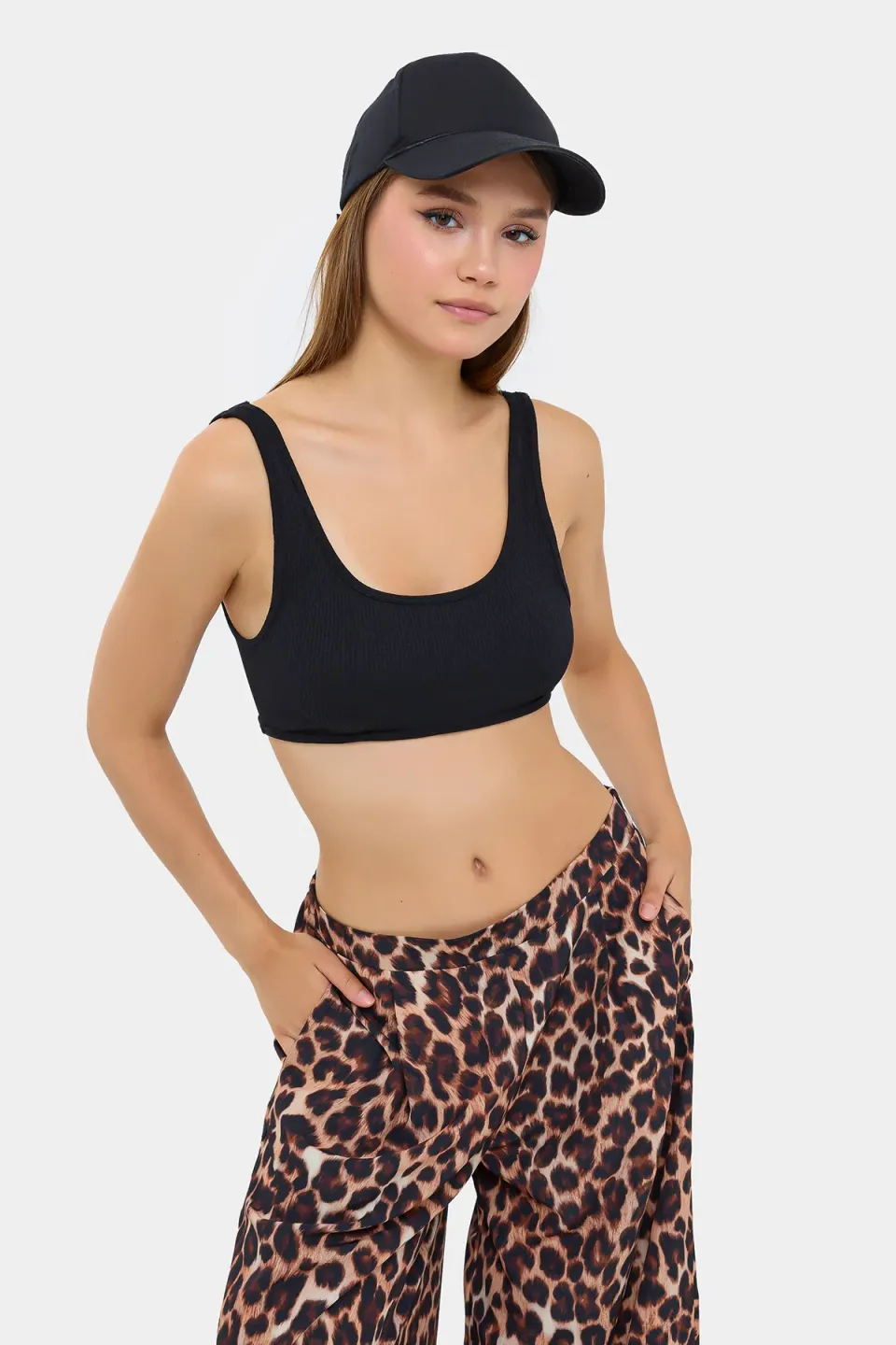 Ribbed Sleeveless Crop Top