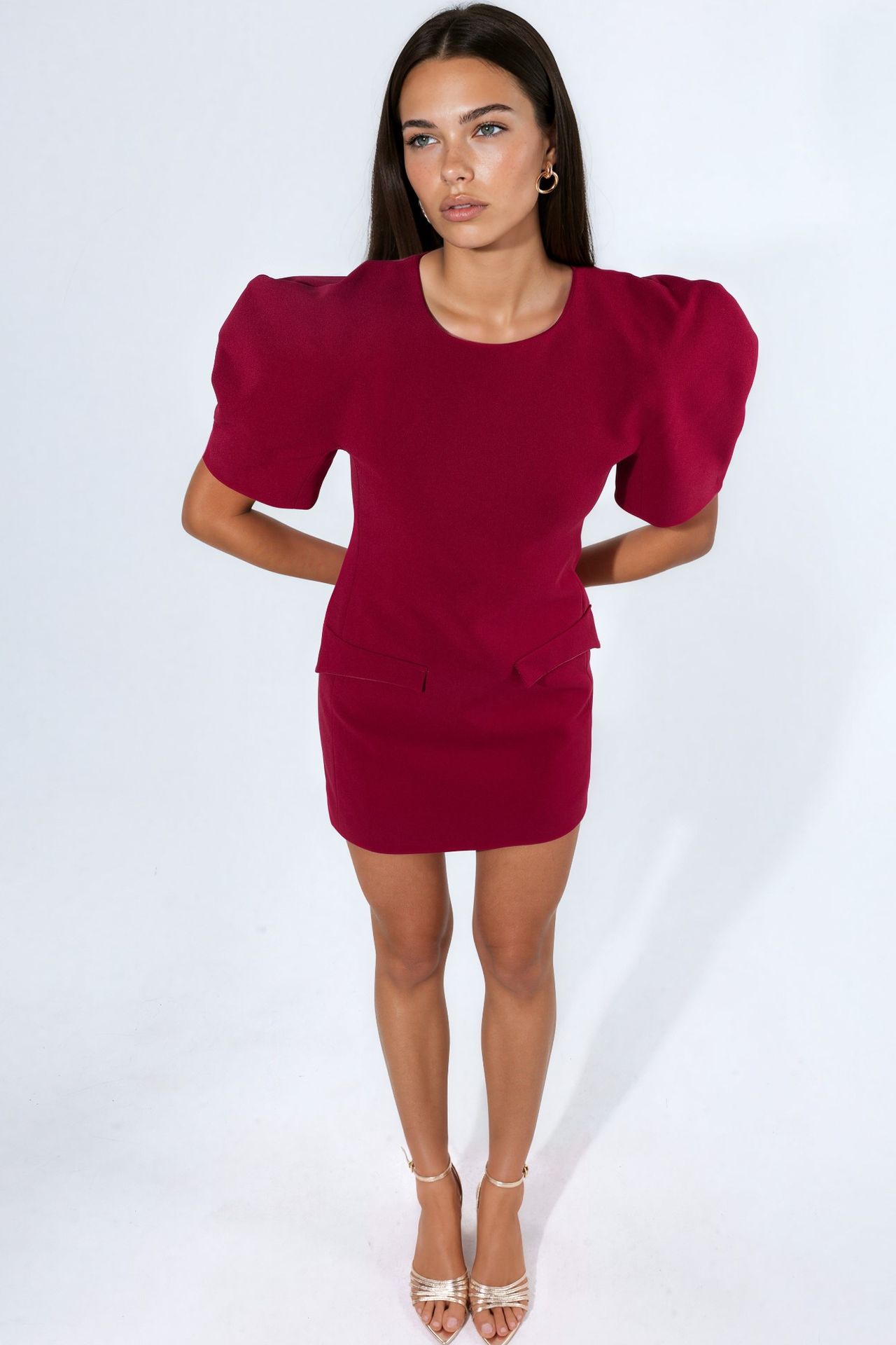 BUSEM Mini crepe dress with pocket and zipper 2